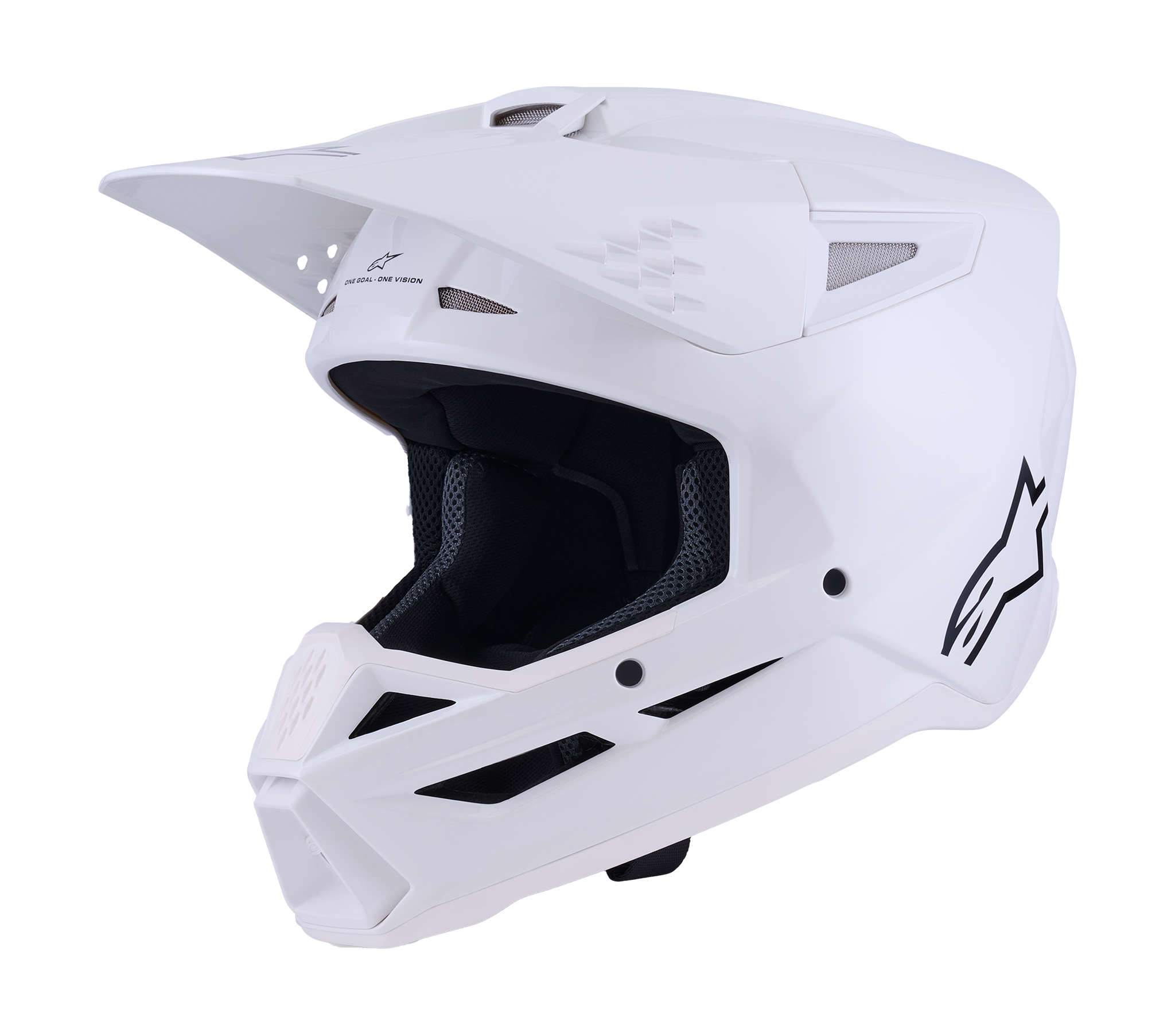 Alpinestars Motocross Helmet S-M3 Solid - Gloss White