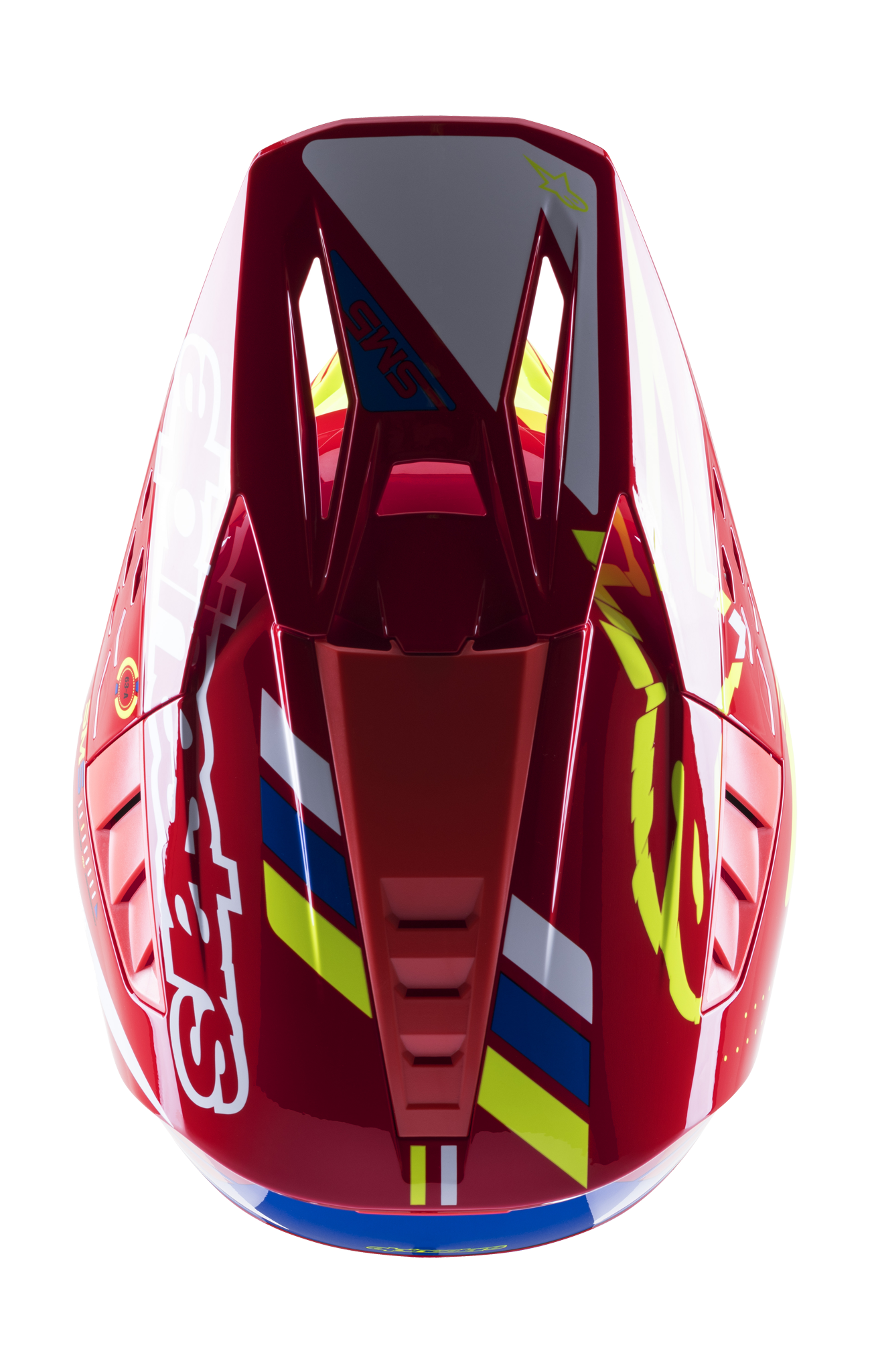 Alpinestars Motocross Helmet S-M5 22.05 Action - Red / White / Fluo Yellow