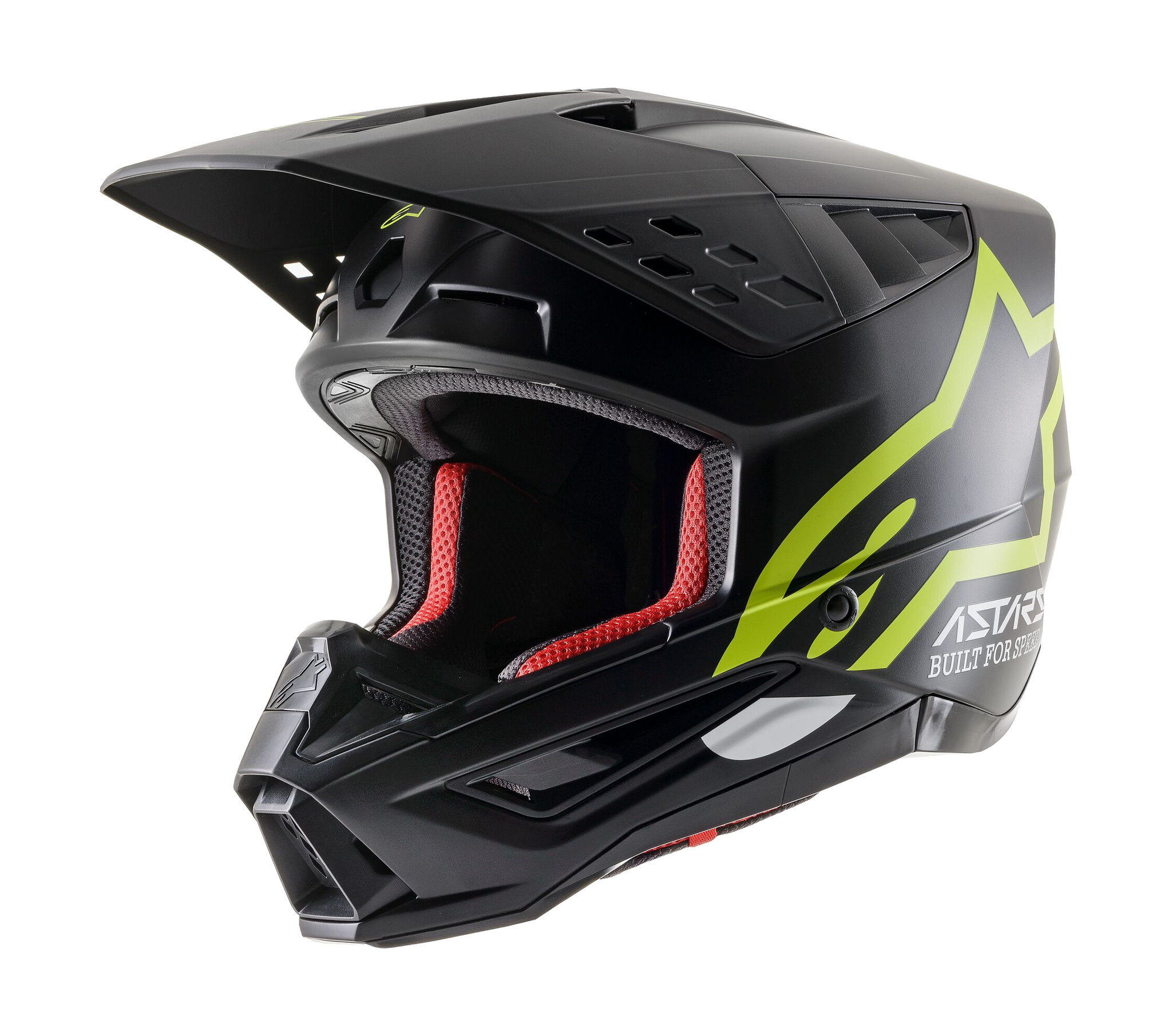 Alpinestars Motocross Helmet S-M5 22.05 Compass - Black / Fluo Yellow