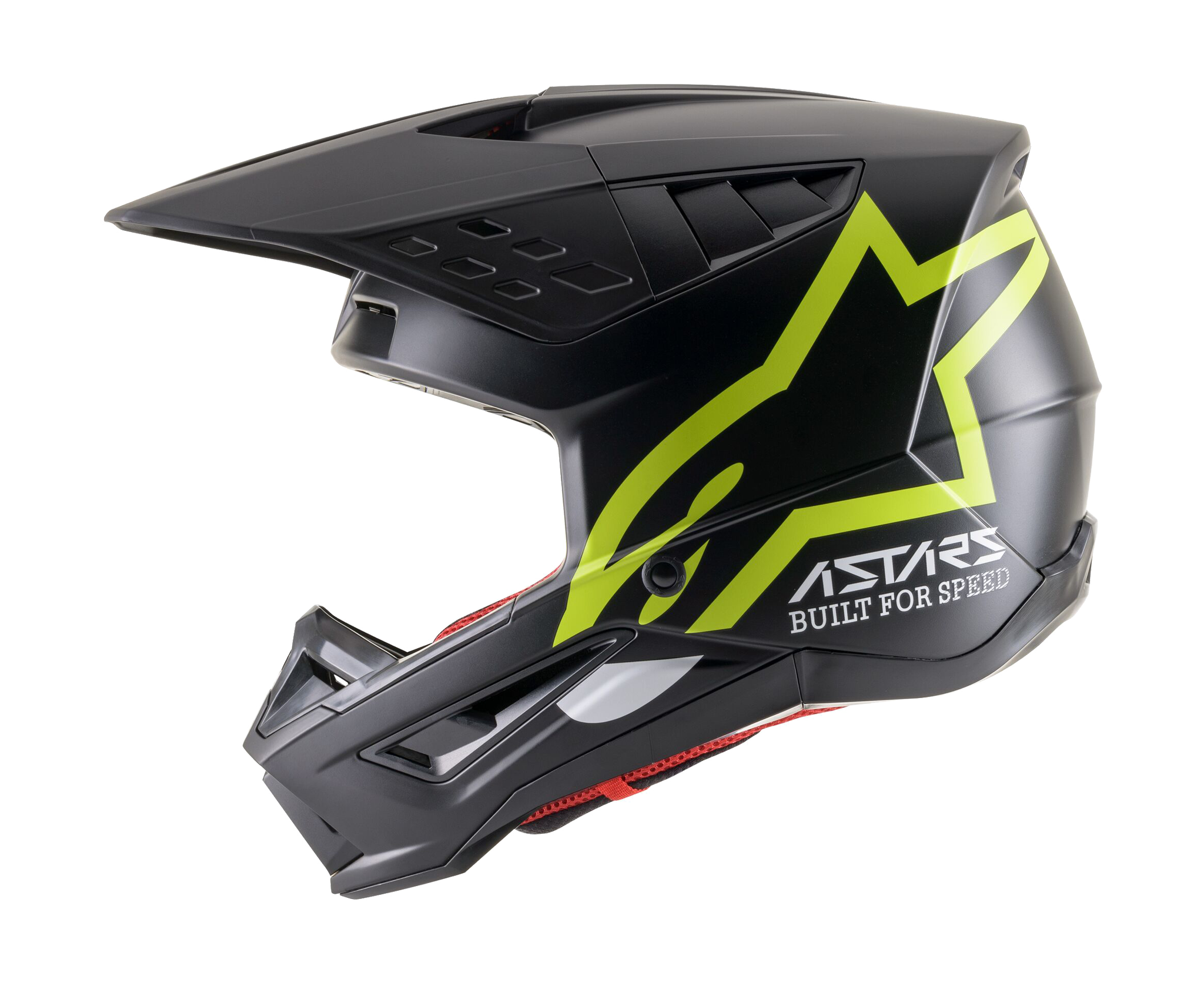 Alpinestars Motocross Helmet S-M5 22.05 Compass - Black / Fluo Yellow