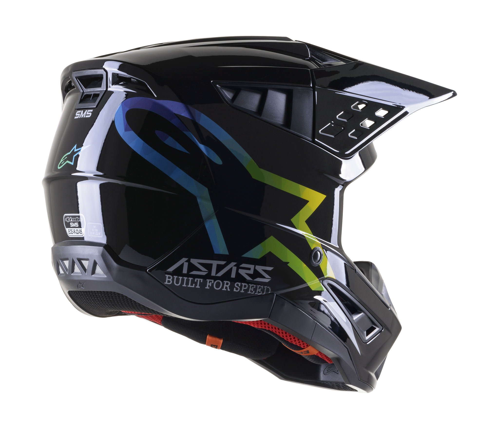 Alpinestars Motocross Helmet S-M5 22.05 Compass - Black / Silver / Hue
