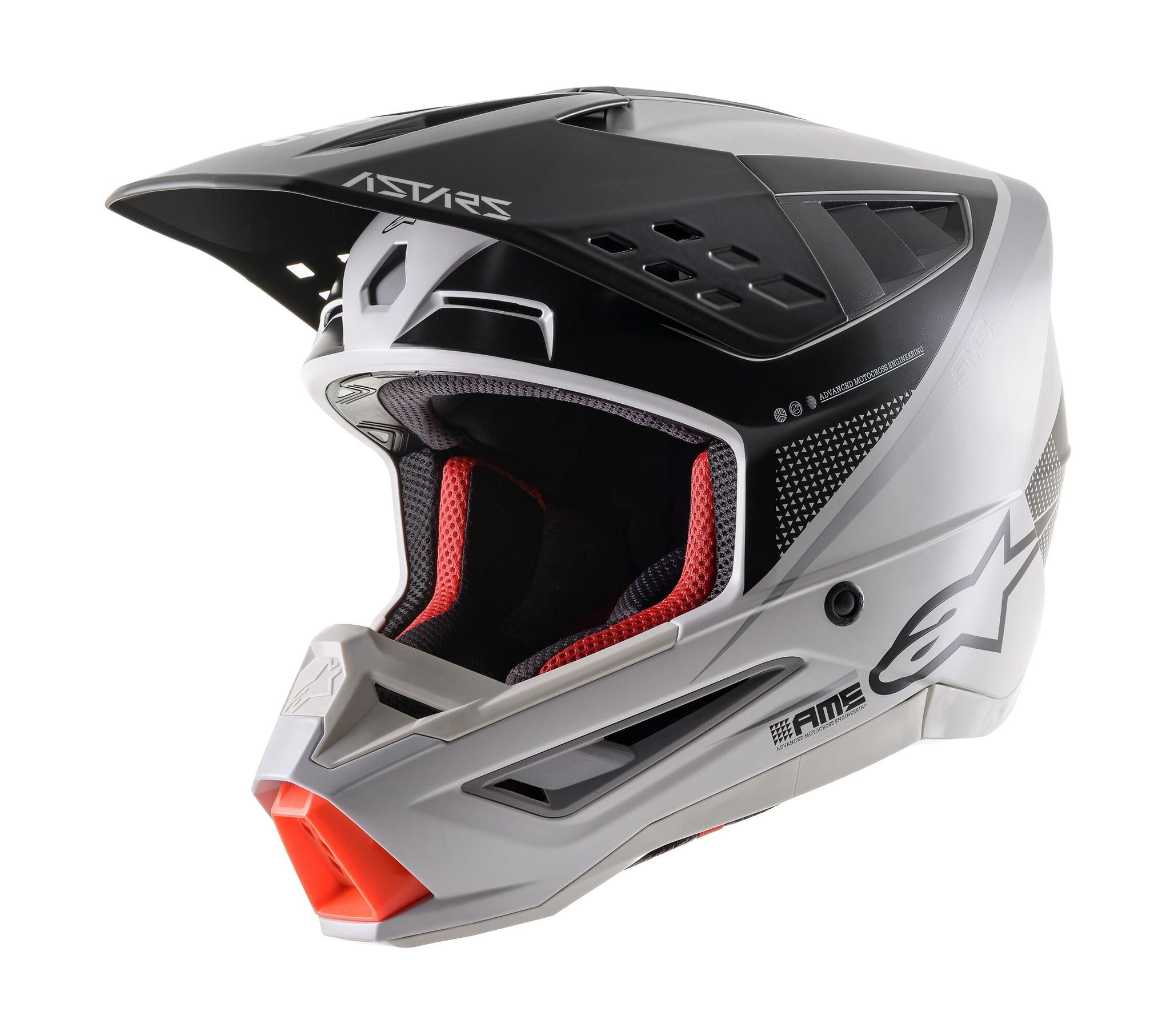 Alpinestars Motocross Helmet S-M5 22.05 Rayon - Grey / Black