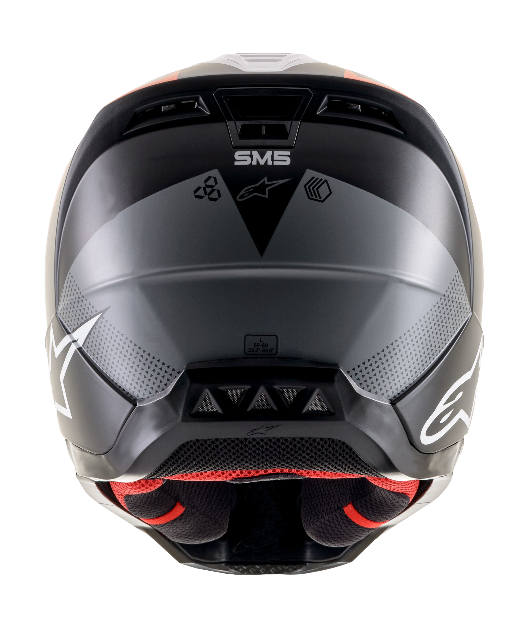 Alpinestars Motocross Helmet S-M5 22.05 Rayon - Black / Grey / Fluo Orange