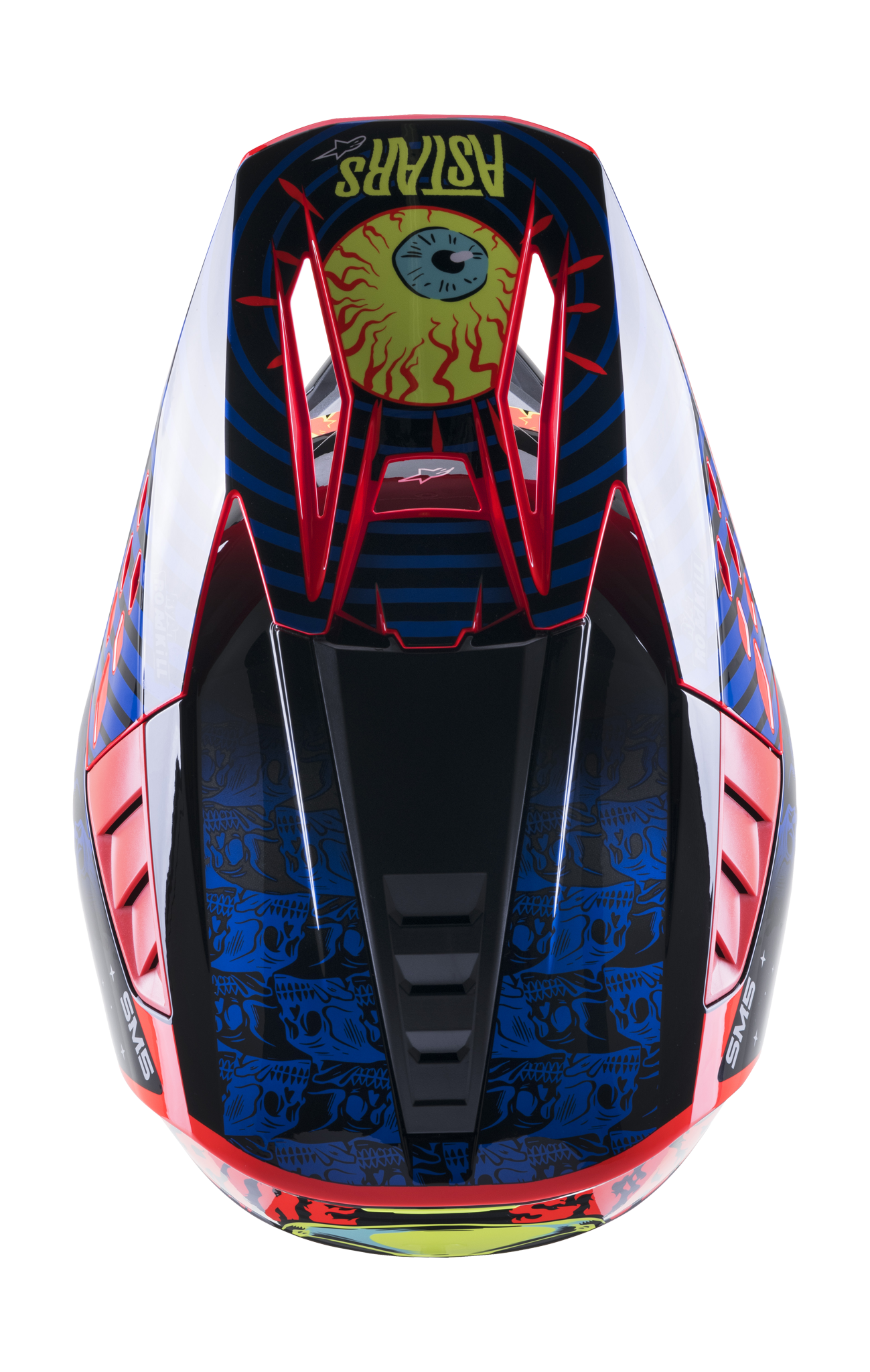 Alpinestars Motocross Helmet S-M5 22.05 Solar Flare - Black / Blue / Fluo Red