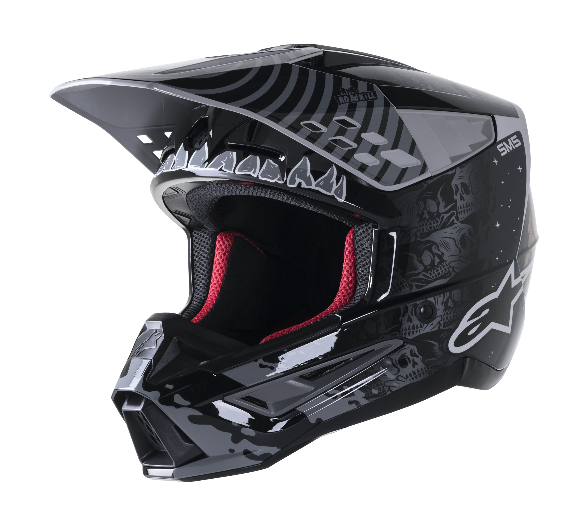 Alpinestars Motocross Helmet S-M5 22.05 Solar Flare - Black / Grey / Gold