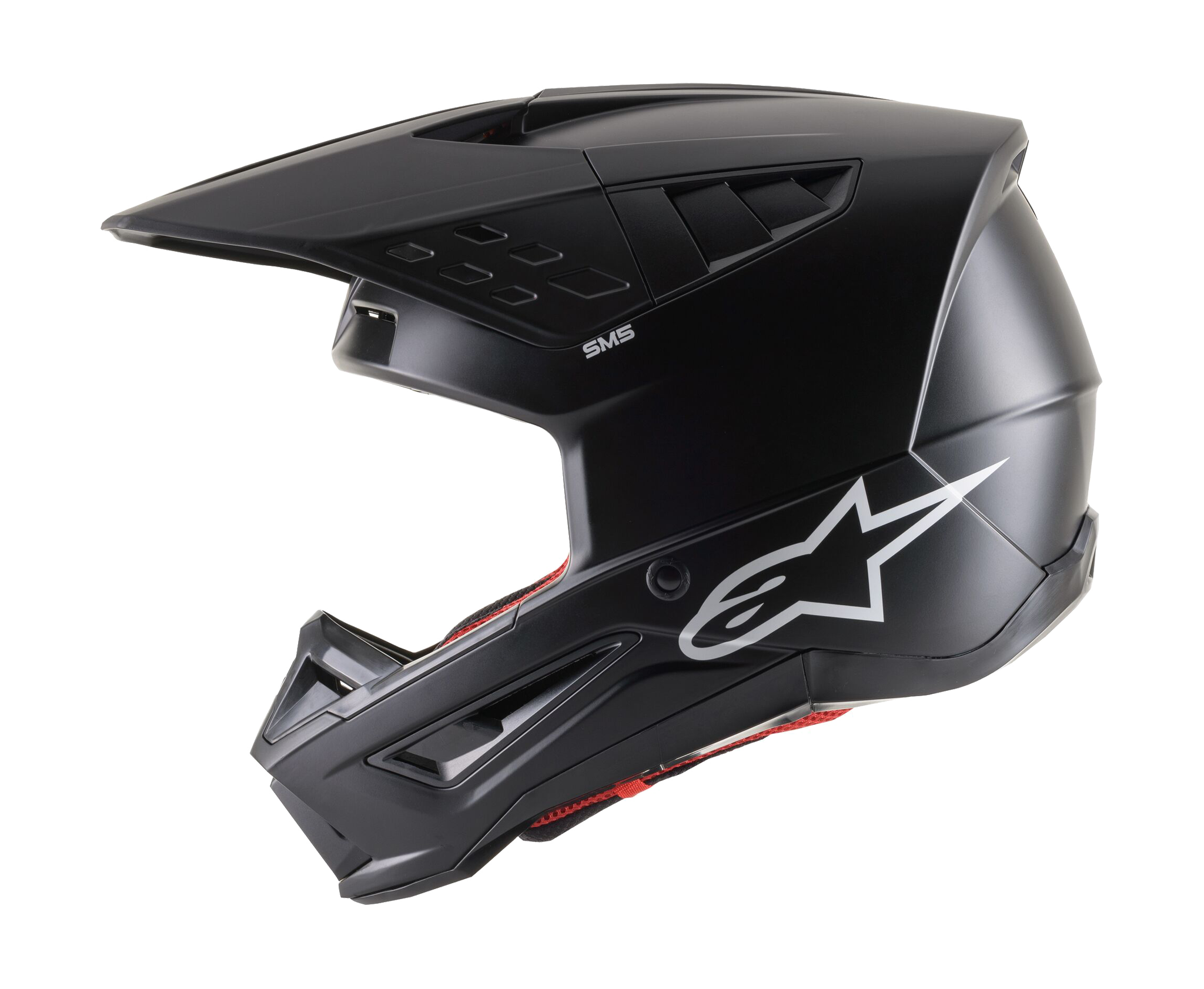 Alpinestars Motocross Helmet S-M5 22.05 Solid - Matte Black