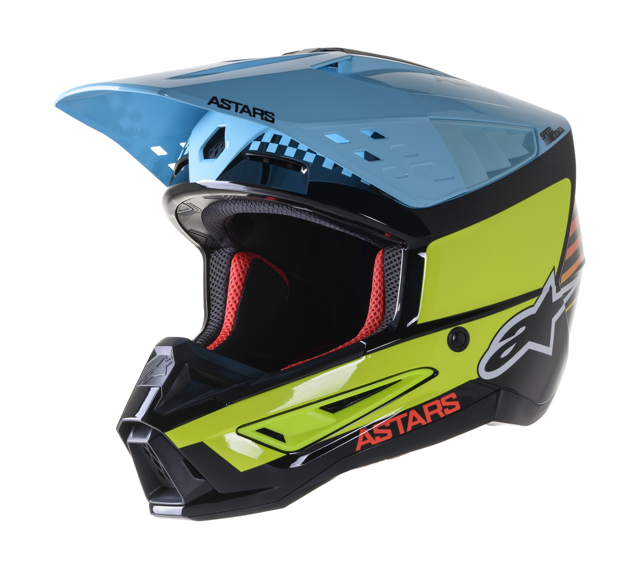 Alpinestars Motocross Helmet S-M5 22.05 Speed - Black / Blue / Red / Yellow