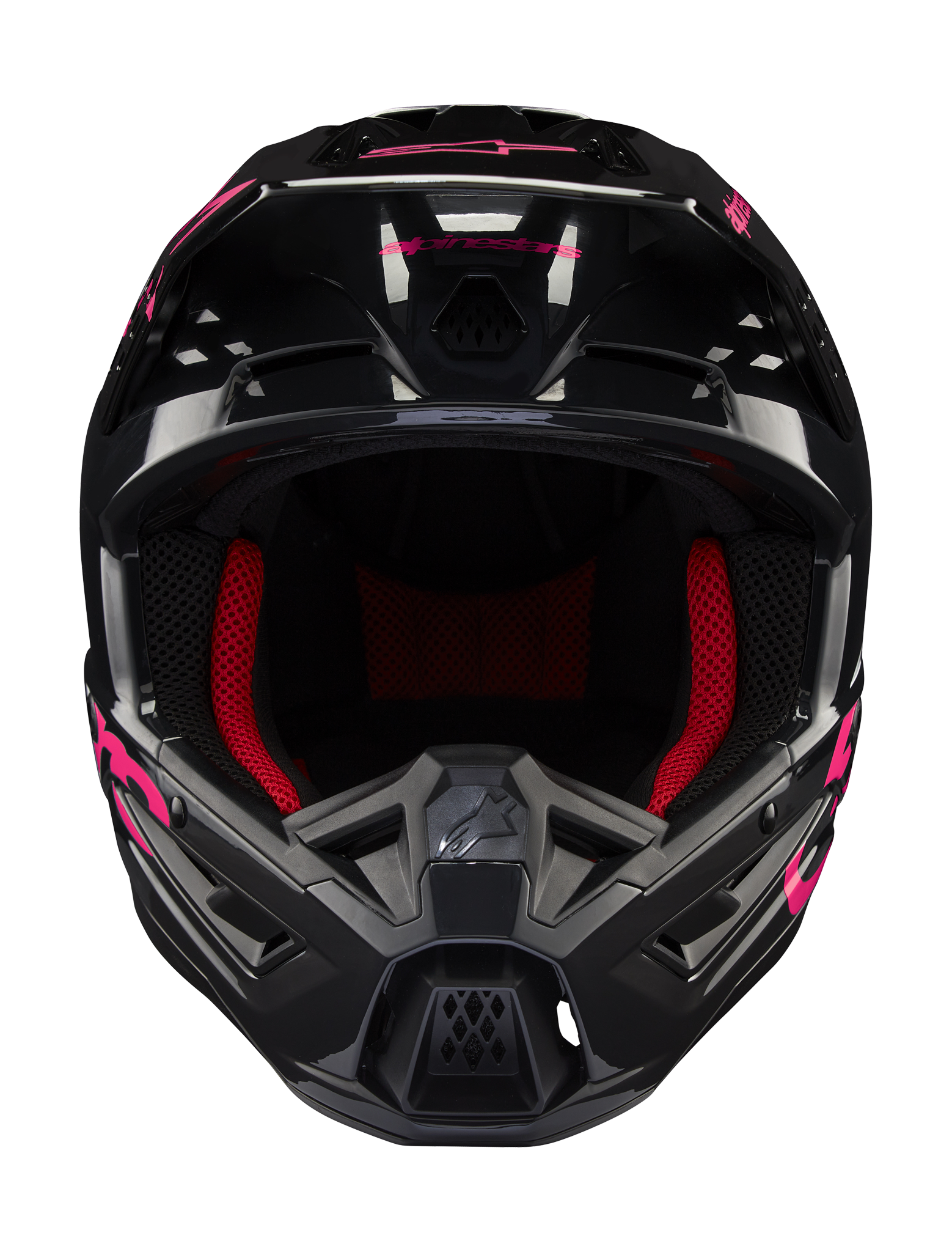 Alpinestars Motocross Helmet S-M5 Corp - Gloss Black / Diva Pink