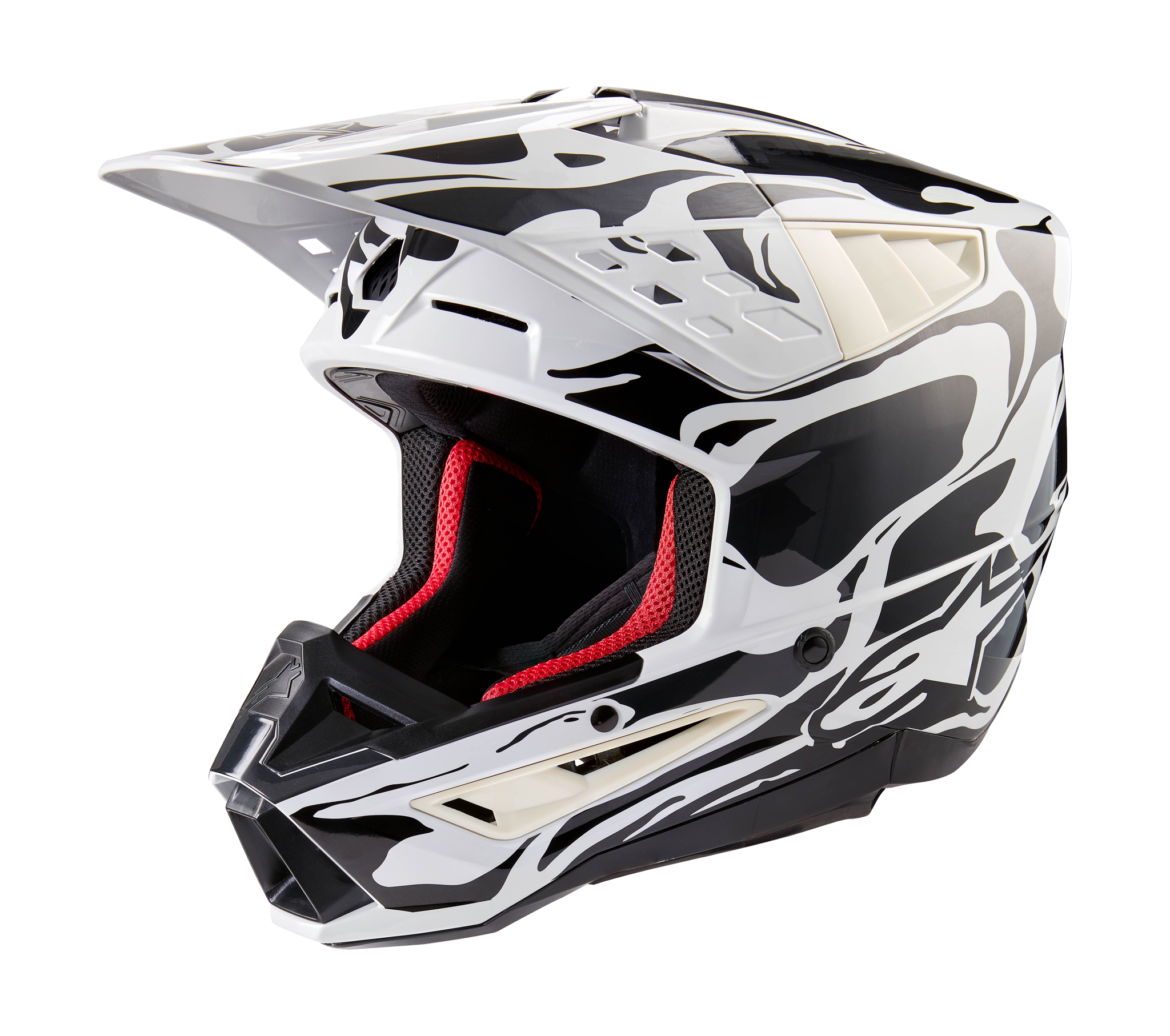 Alpinestars Motocross Helmet S-M5 Mineral - Gloss Cool Grey / Dark Grey