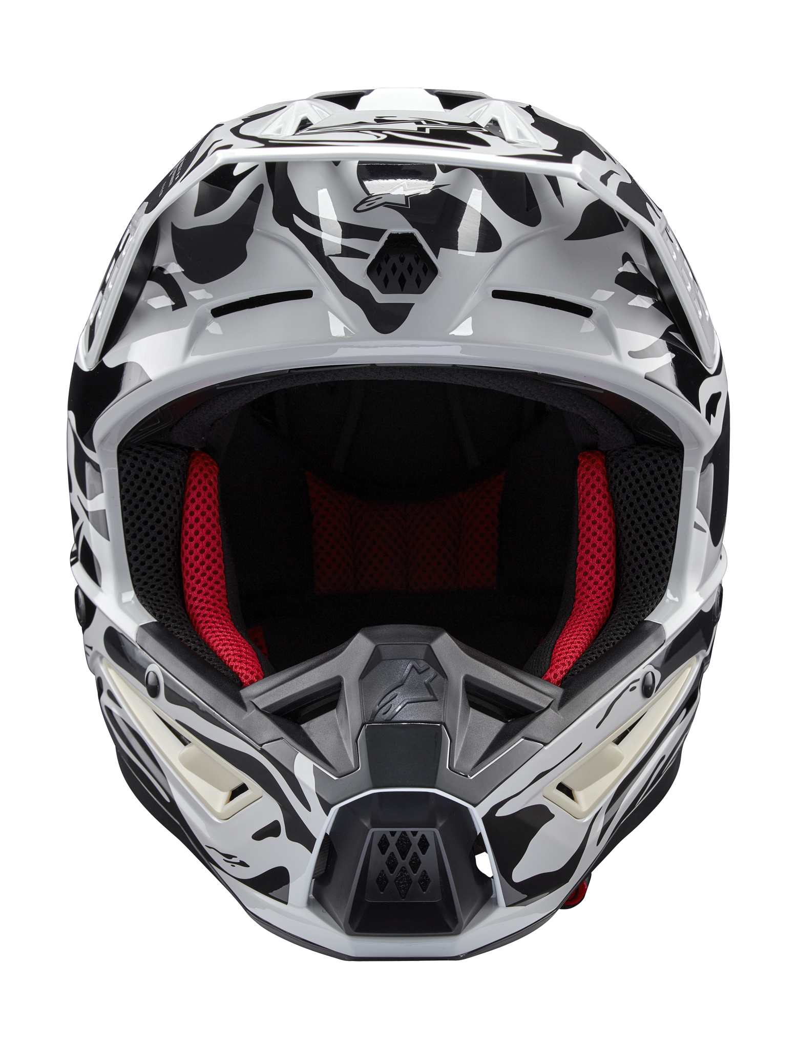Alpinestars Motocross Helmet S-M5 Mineral - Gloss Cool Grey / Dark Grey