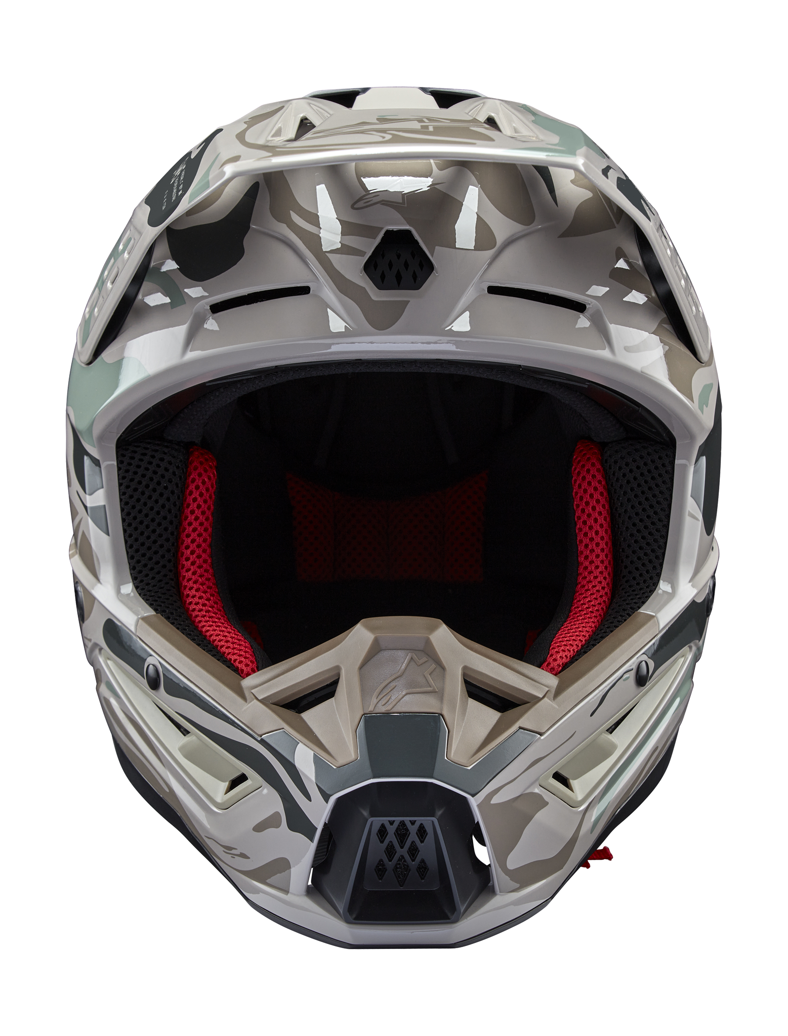 Alpinestars Motocross Helmet S-M5 Mineral - Gloss Grey / Green