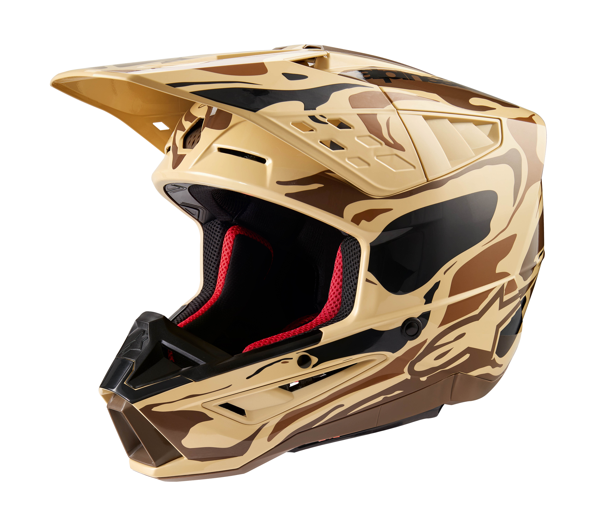 Alpinestars Motocross Helmet S-M5 Mineral - Matte Dark Brown