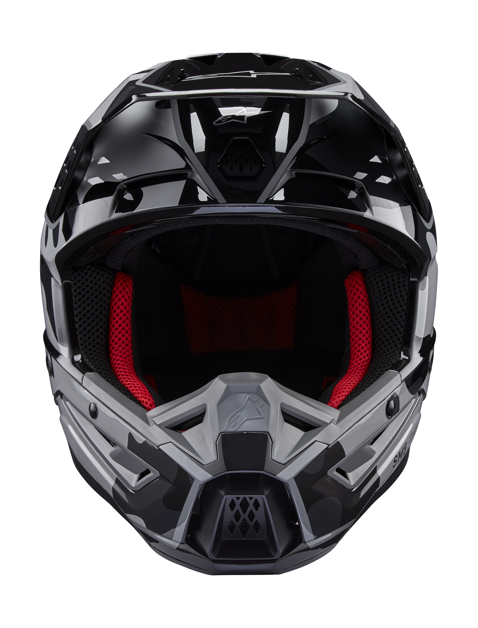 Alpinestars Motocross Helmet S-M5 Rover 2 - Gloss Black / Silver