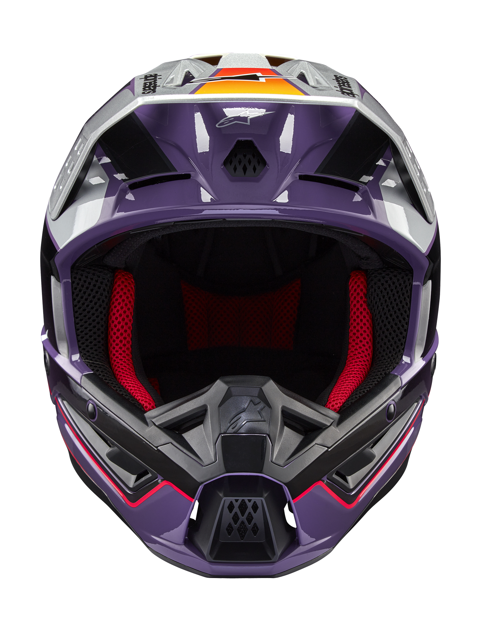 Alpinestars Motocross Helmet S-M5 Sail - Gloss Violet / Black / Silver
