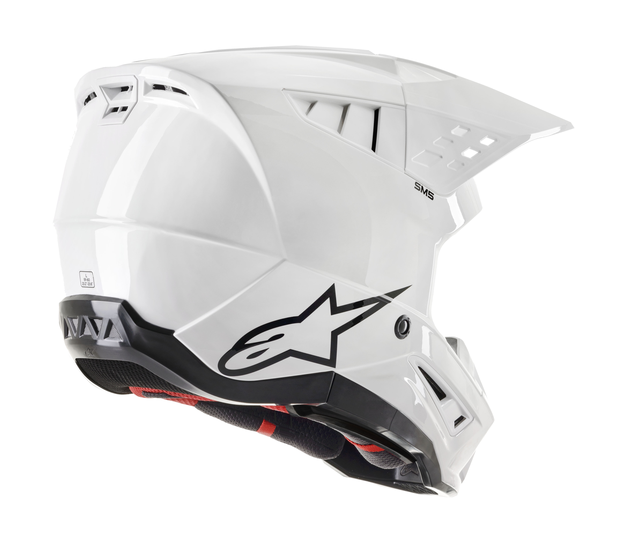 Alpinestars Motocross Helmet S-M5 Solid - Gloss White