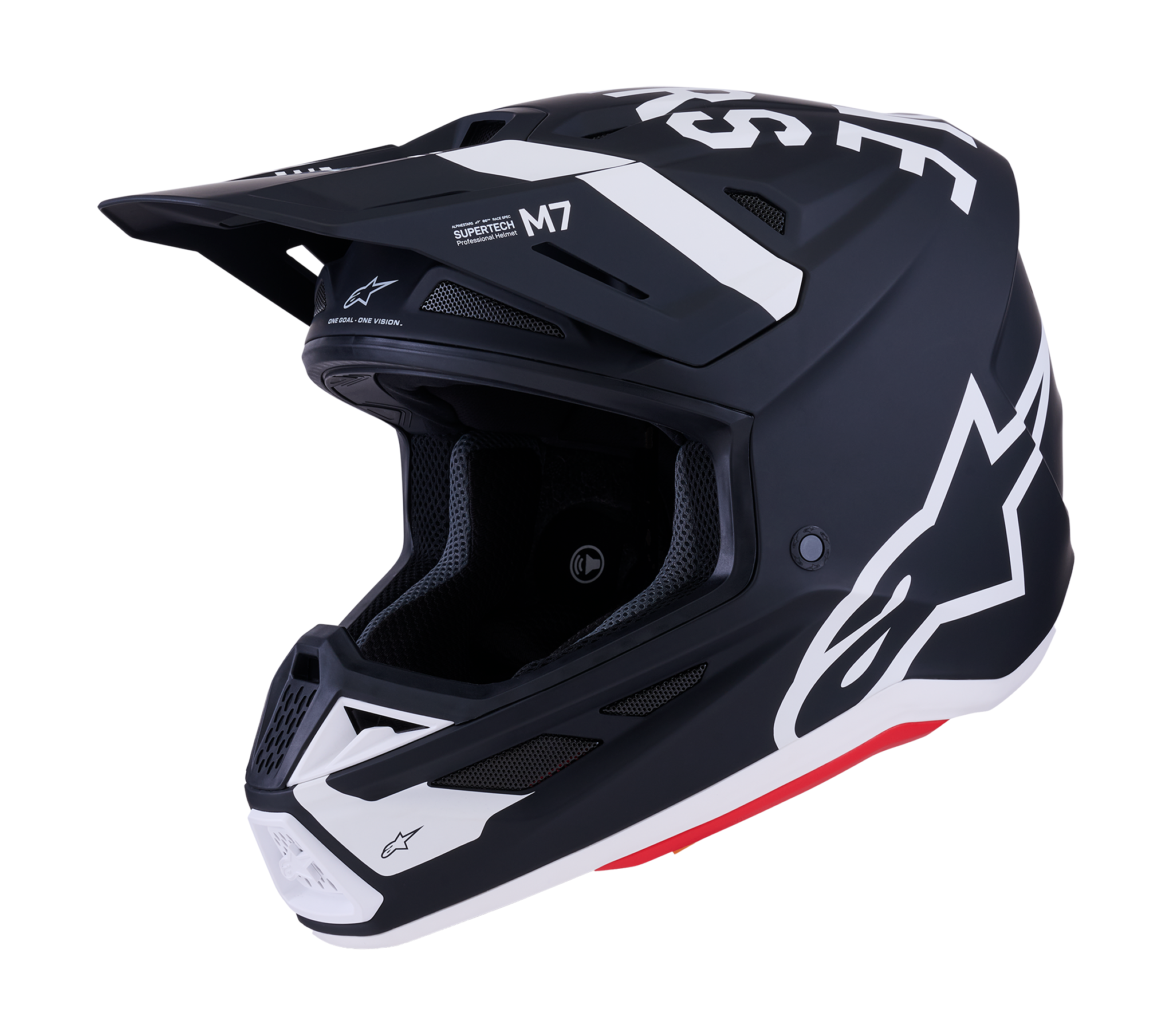 Alpinestars Motocross Helmet S-M7 Dasher - Black / White