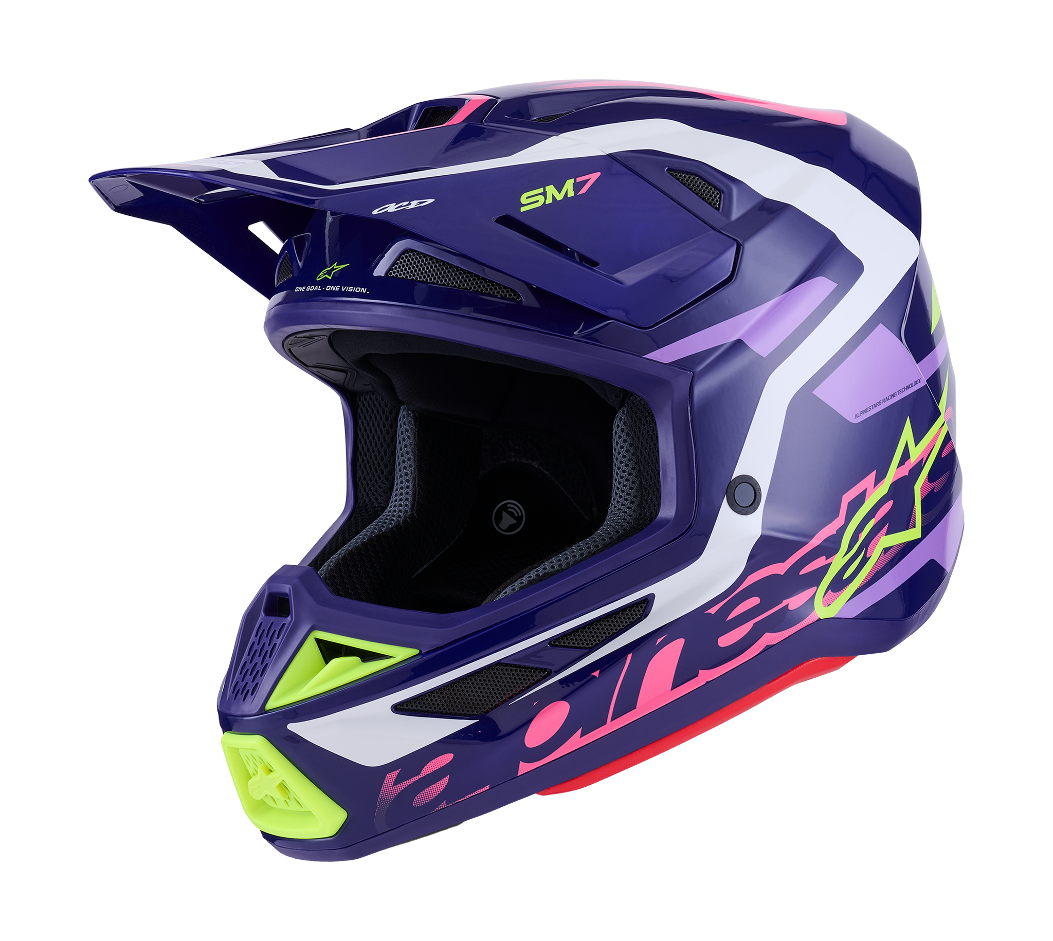 Alpinestars Motocross Helmet S-M7 Deed - Purple / Pink