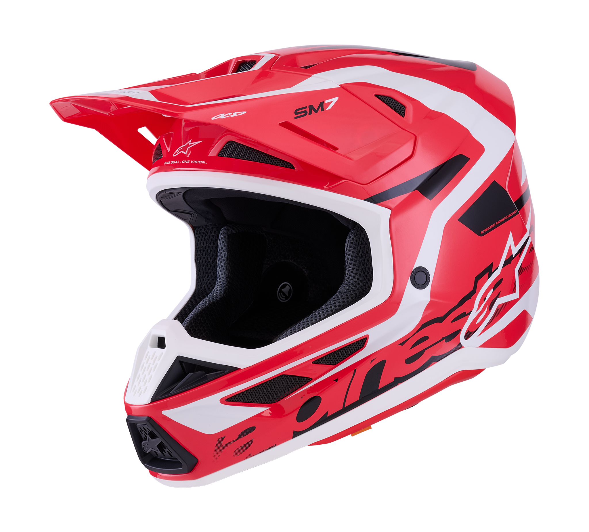 Alpinestars Motocross Helmet S-M7 Deed - Red / Black / White