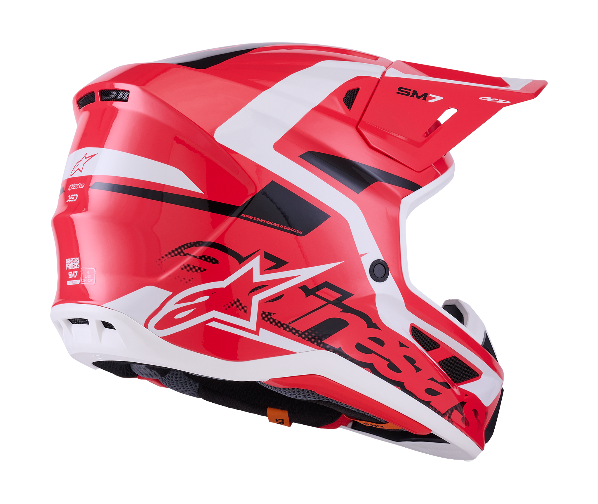 Alpinestars Motocross Helmet S-M7 Deed - Red / Black / White