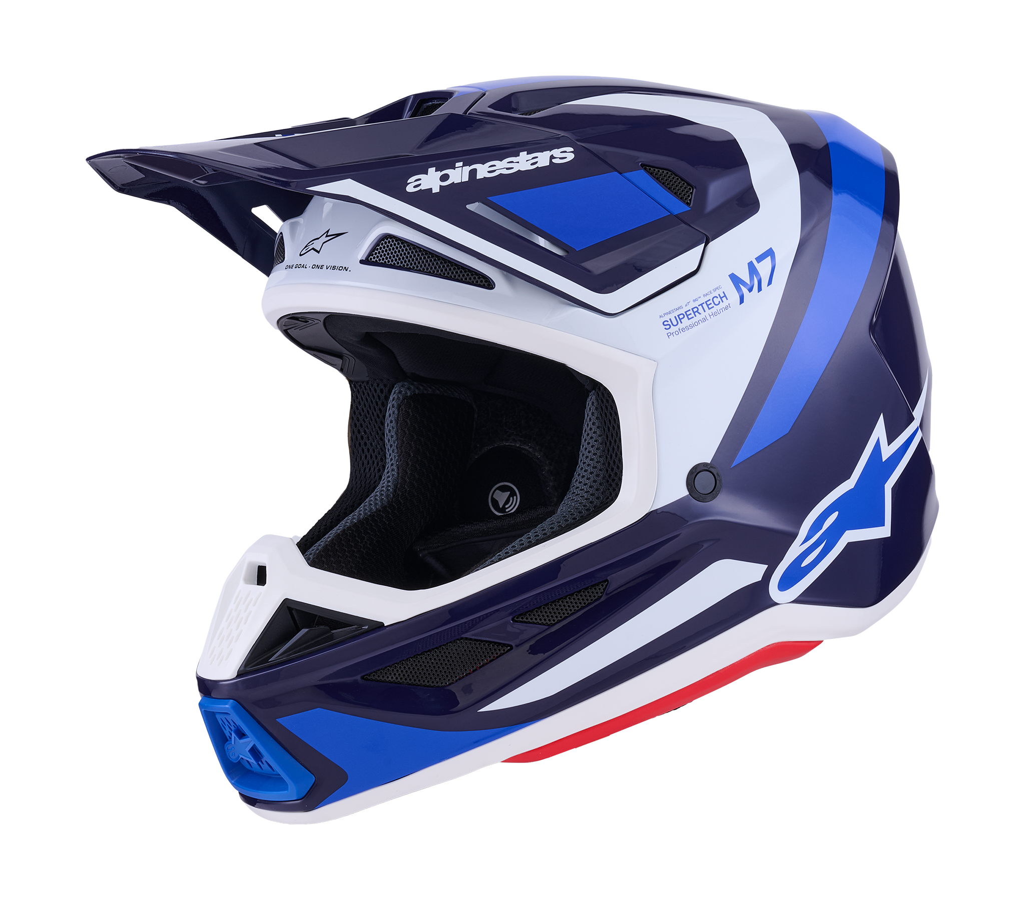 Alpinestars Motocross Helmet S-M7 Rise - Blue / White
