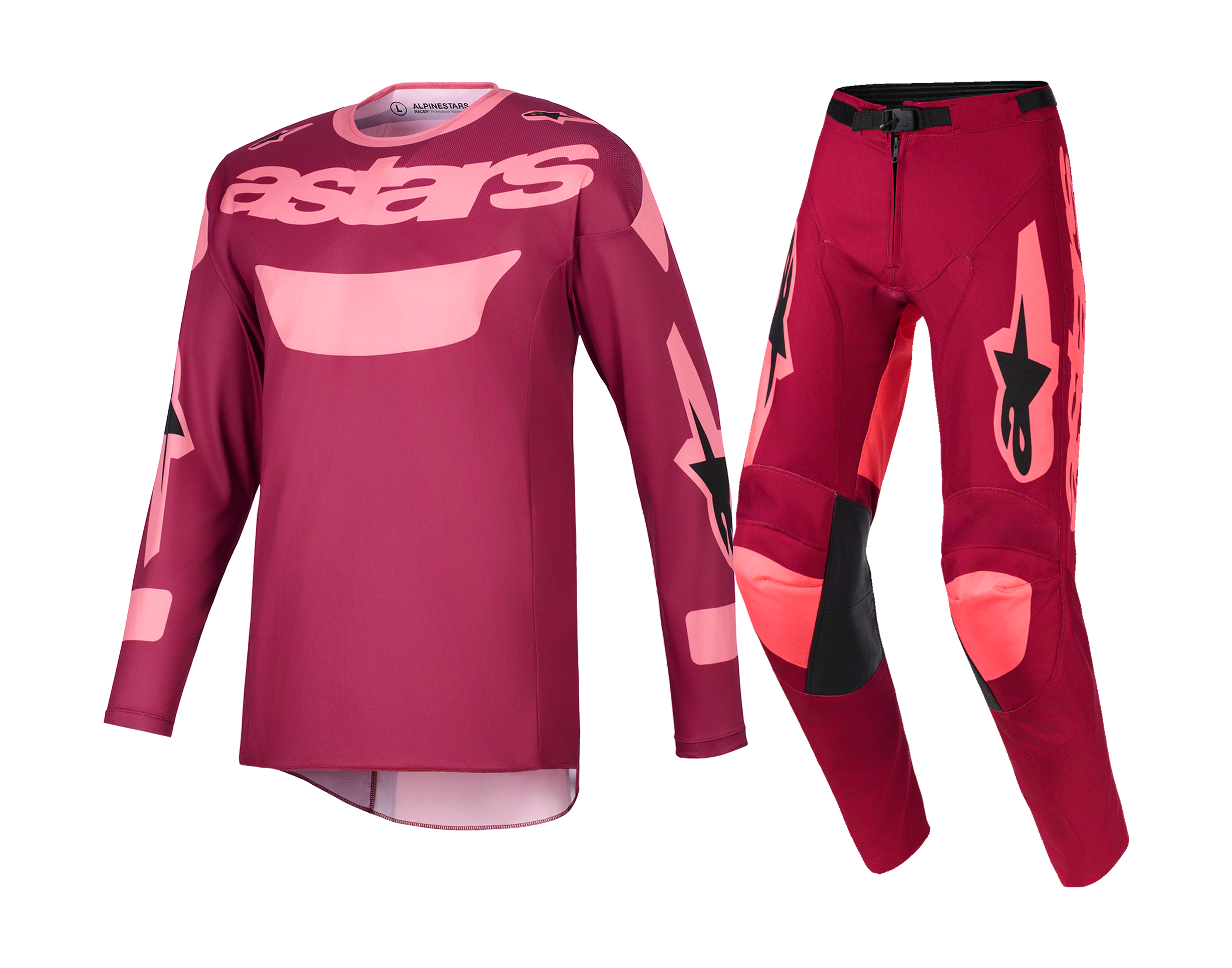 Alpinestars Motocross Gear 2026 Racer Riway - Dark Red / Coral