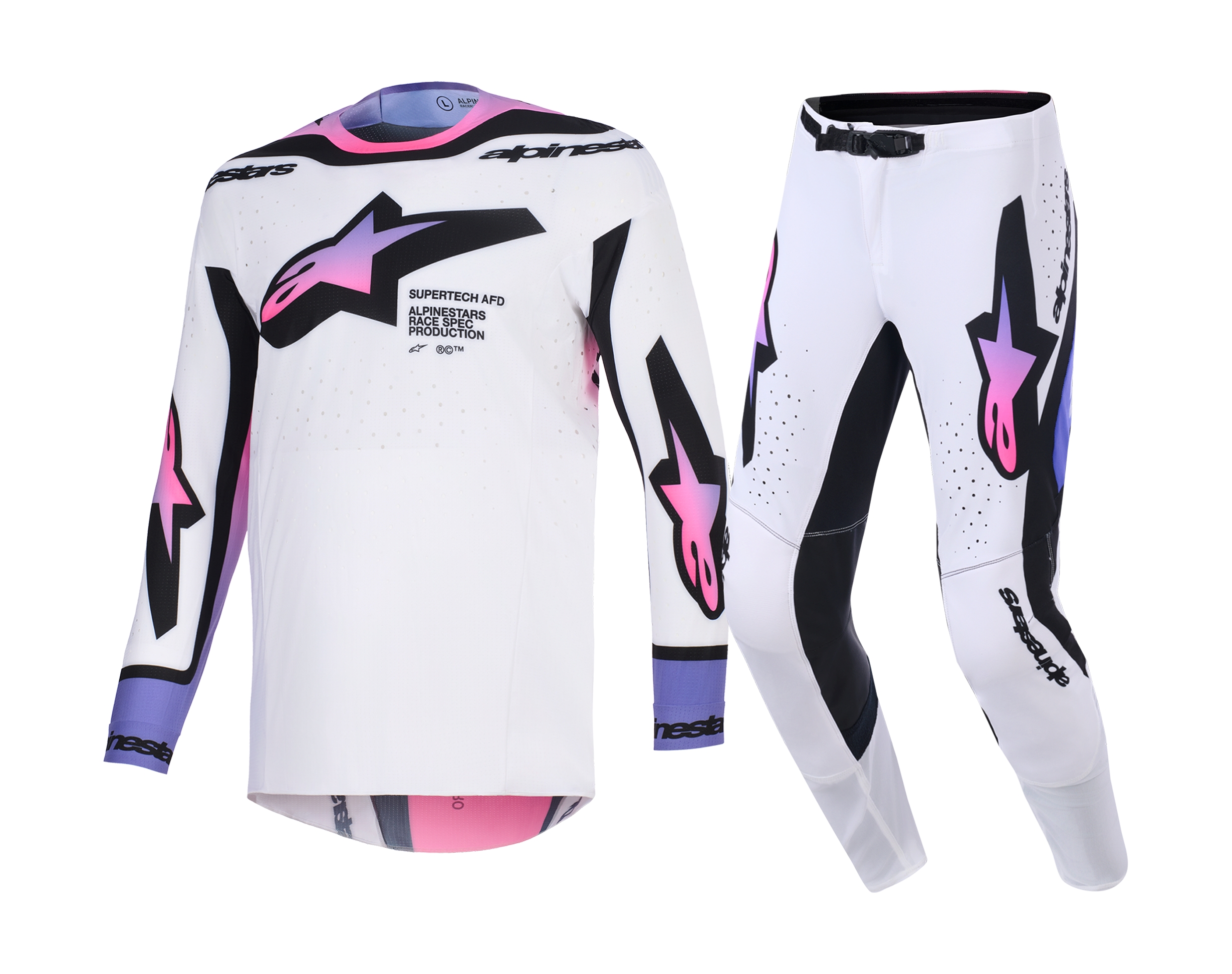 Alpinestars Motocross Gear 2026 Supertech Pro Vista - White / Purple / Black