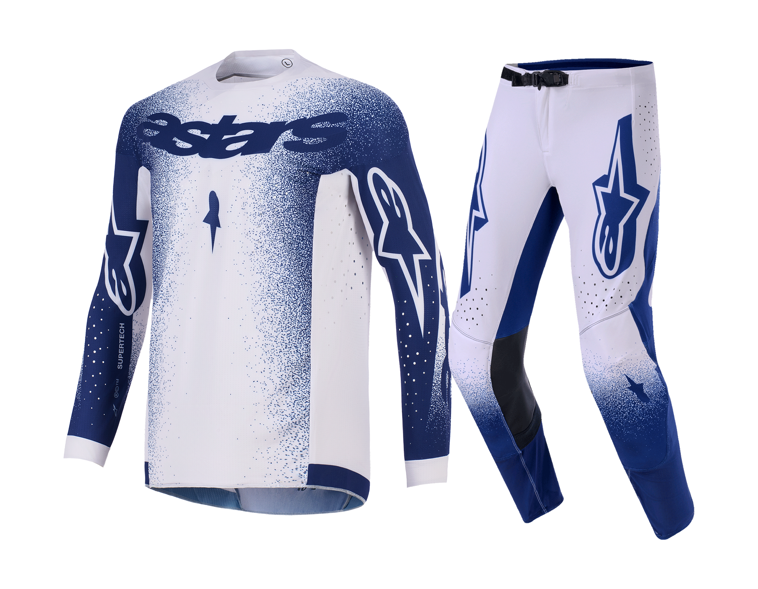 Alpinestars Motocross Gear 2026 Supertech Scenz - Light Grey / Dark Blue