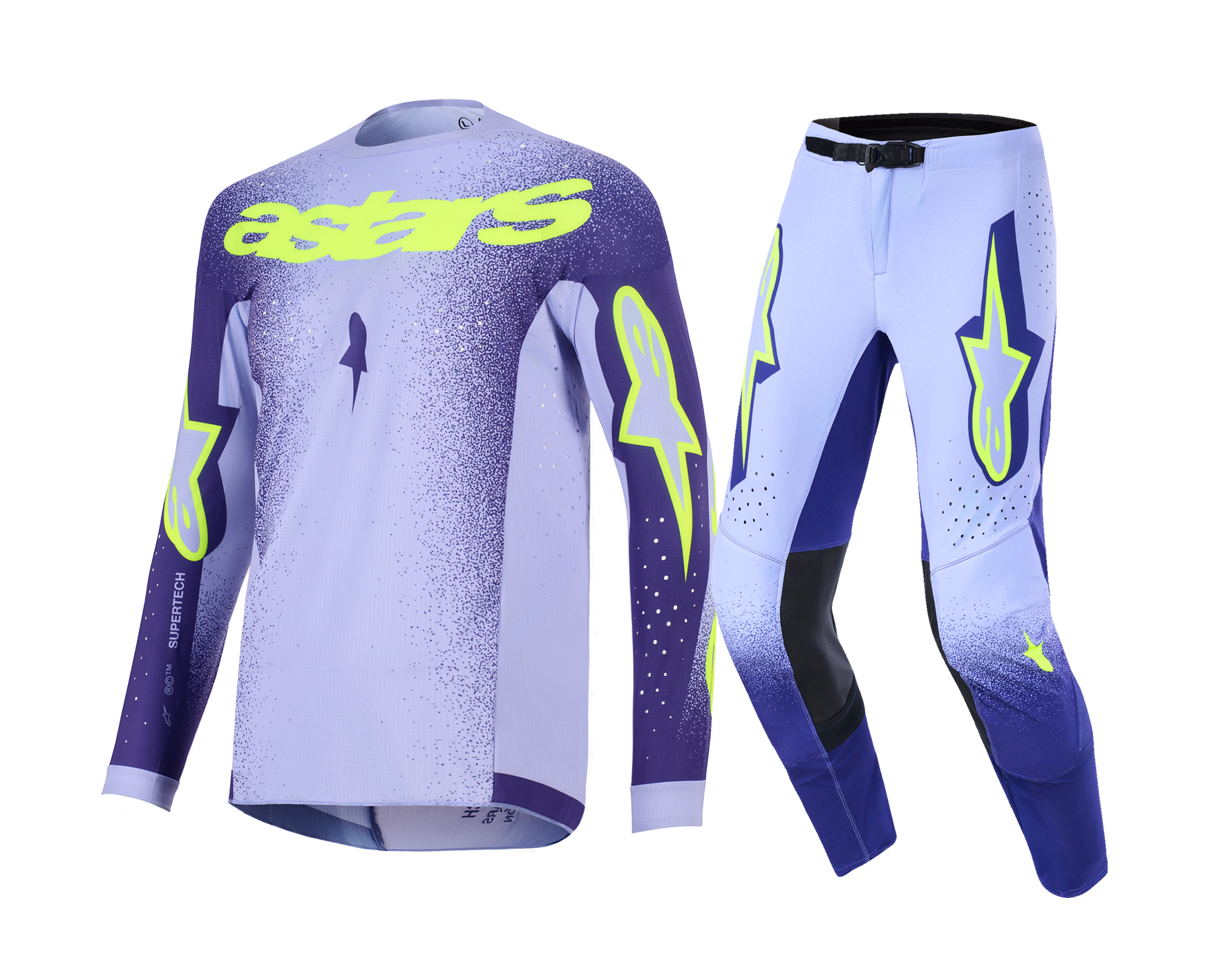 Alpinestars Motocross Gear 2026 Supertech Scenz - Purple / Fluo Yellow