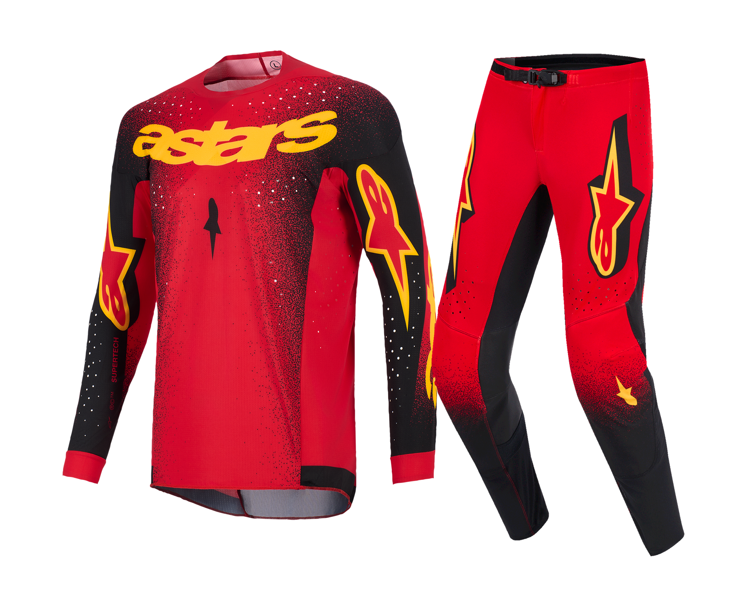 Alpinestars Motocross Gear 2026 Supertech Scenz - Red / Black / Yellow