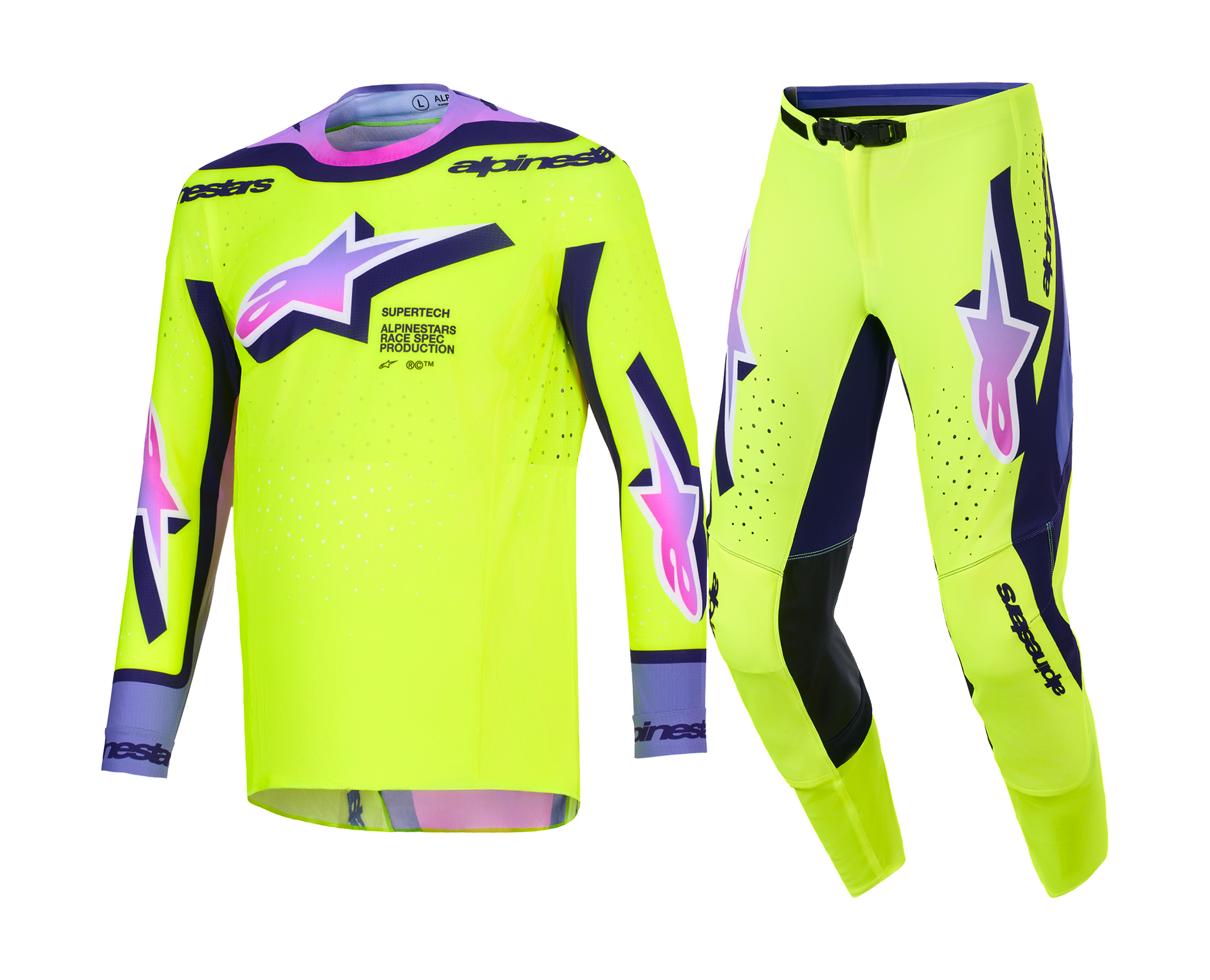 Alpinestars Motocross Gear 2026 Supertech Vista - Yellow / Purple / Black