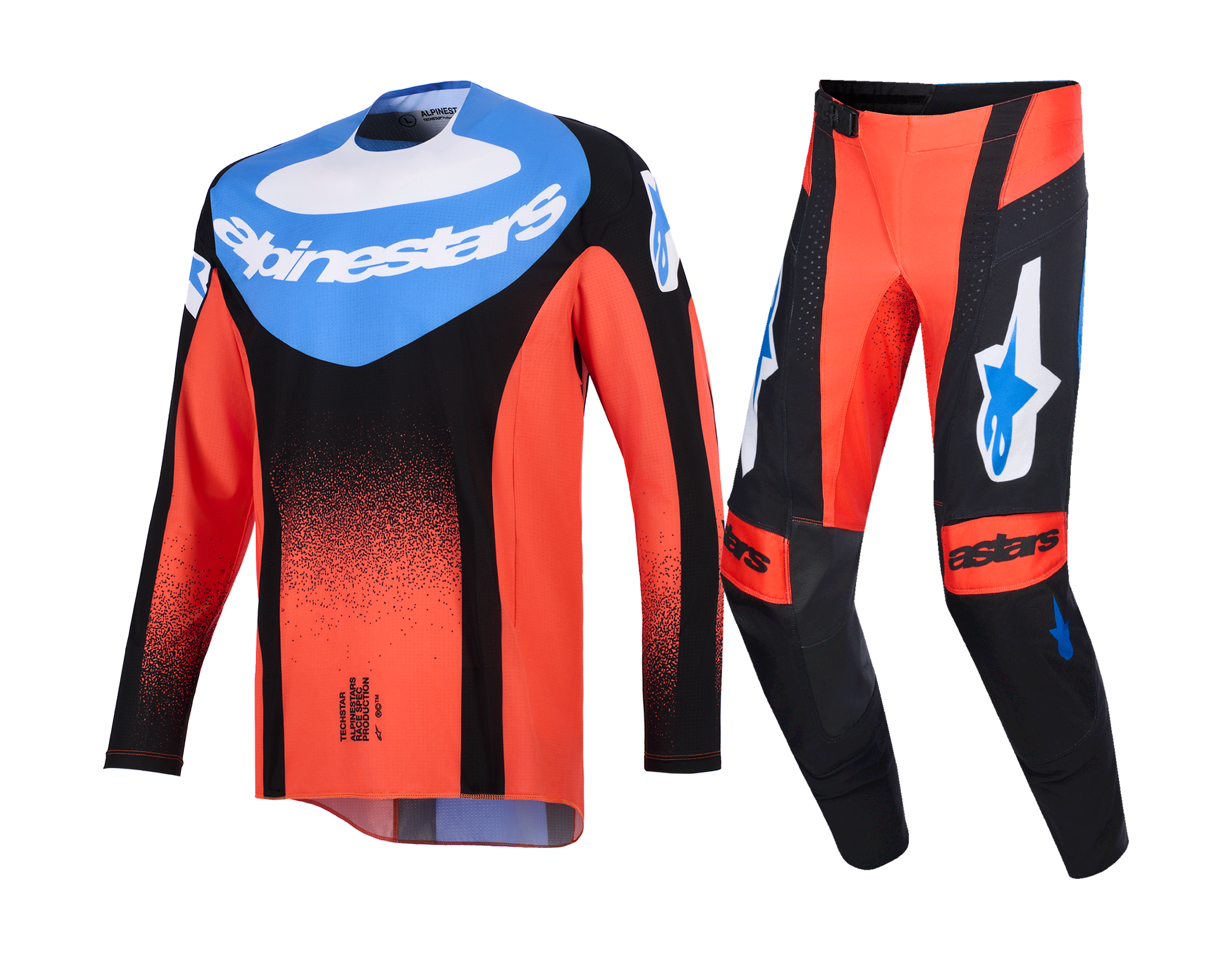 Alpinestars Motocross Gear 2026 Techstar Knif - Orange / Black / Ucla / Blue