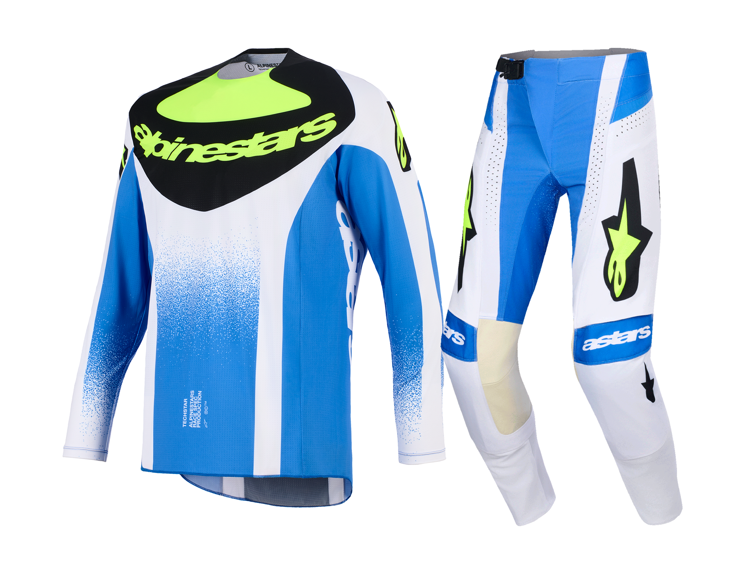 Alpinestars Motocross Gear 2026 Techstar Knif - Ucla / Blue / Black / Fluo Yellow