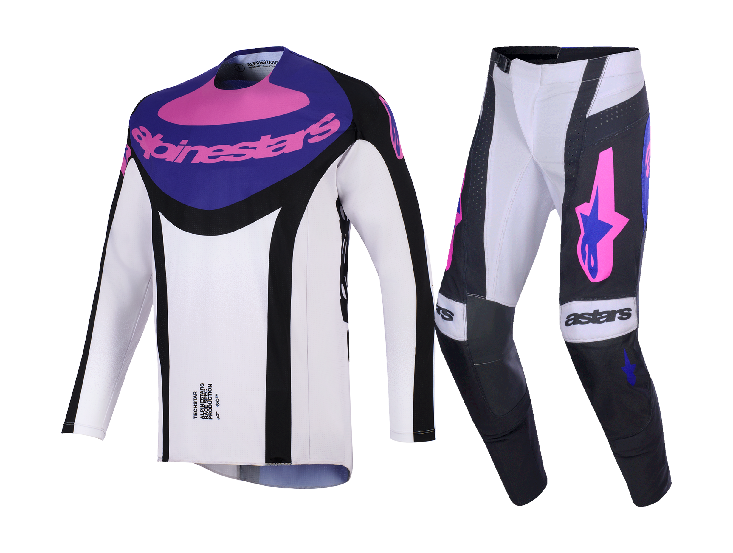 Alpinestars Motocross Gear 2026 Techstar Knif - Black / Light Grey / Purple