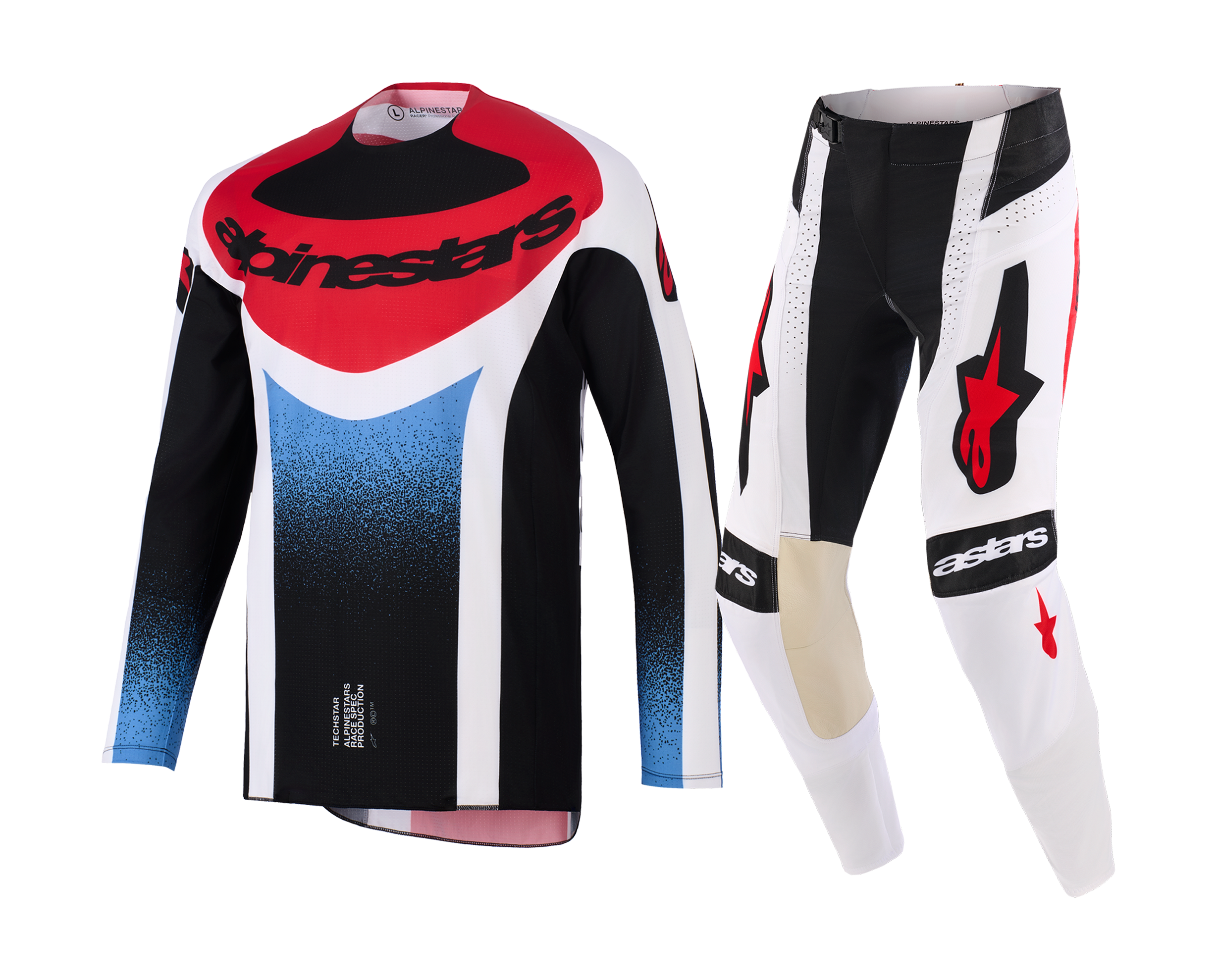 Alpinestars Motocross Gear 2026 Techstar Knif - Black / White / Red