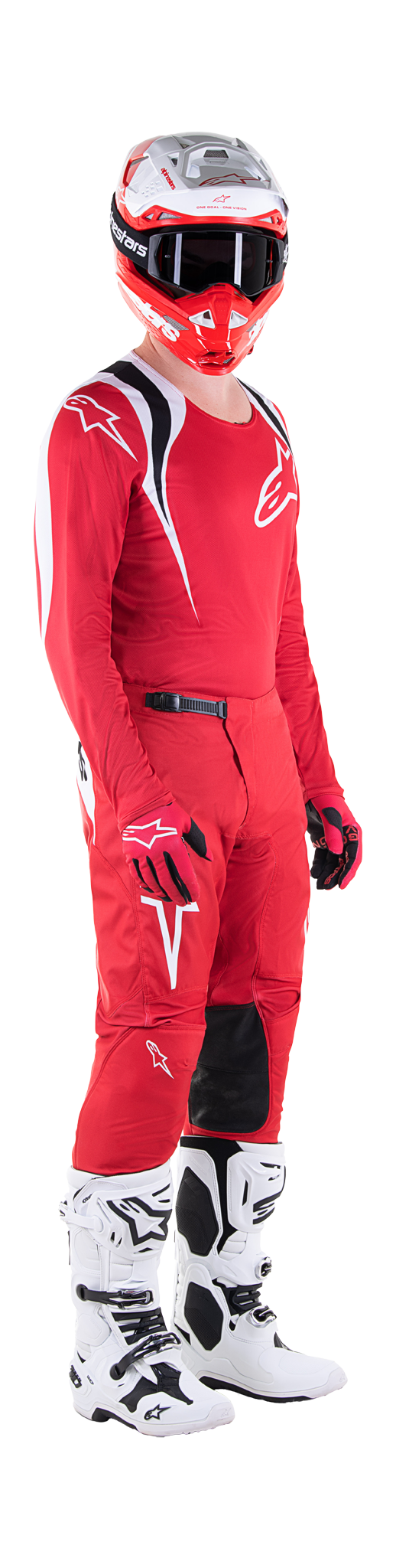 Alpinestars Motocross Gear Fluid Narin - Mars Red / White