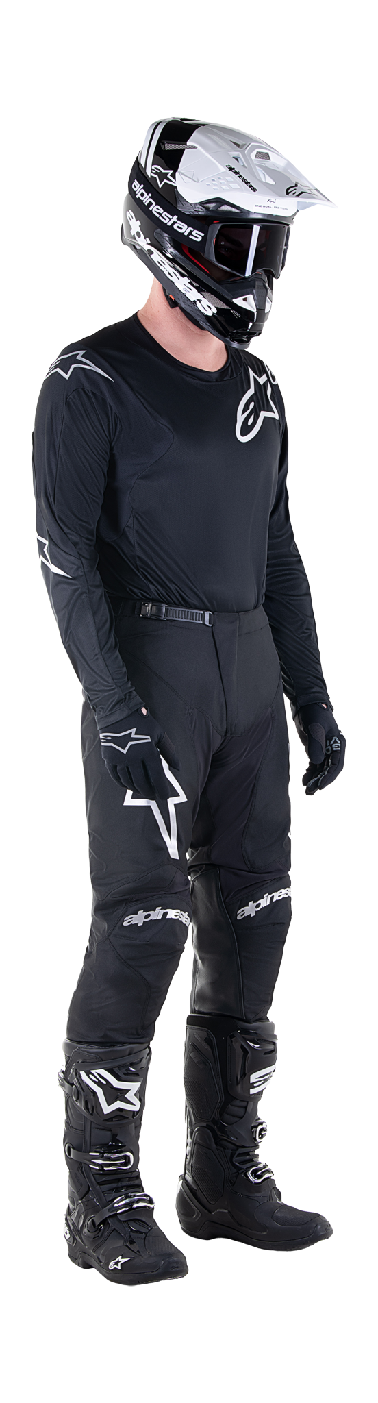 Alpinestars Motocross Gear Racer Graphite - Black / Reflective Black