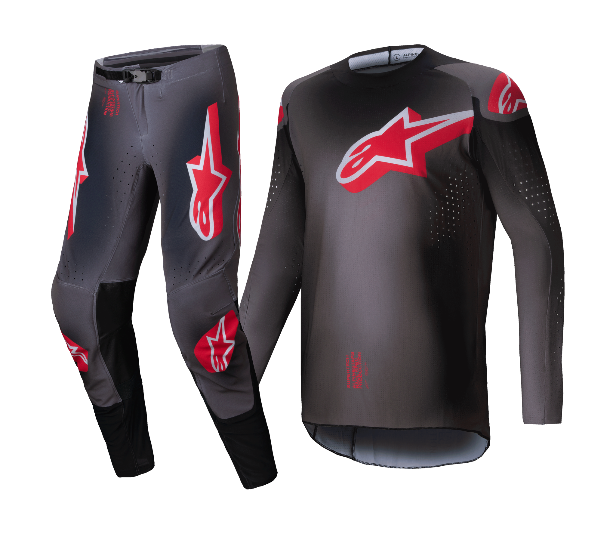 Alpinestars Motocross Gear Supertech Lipan - Smoke / Red
