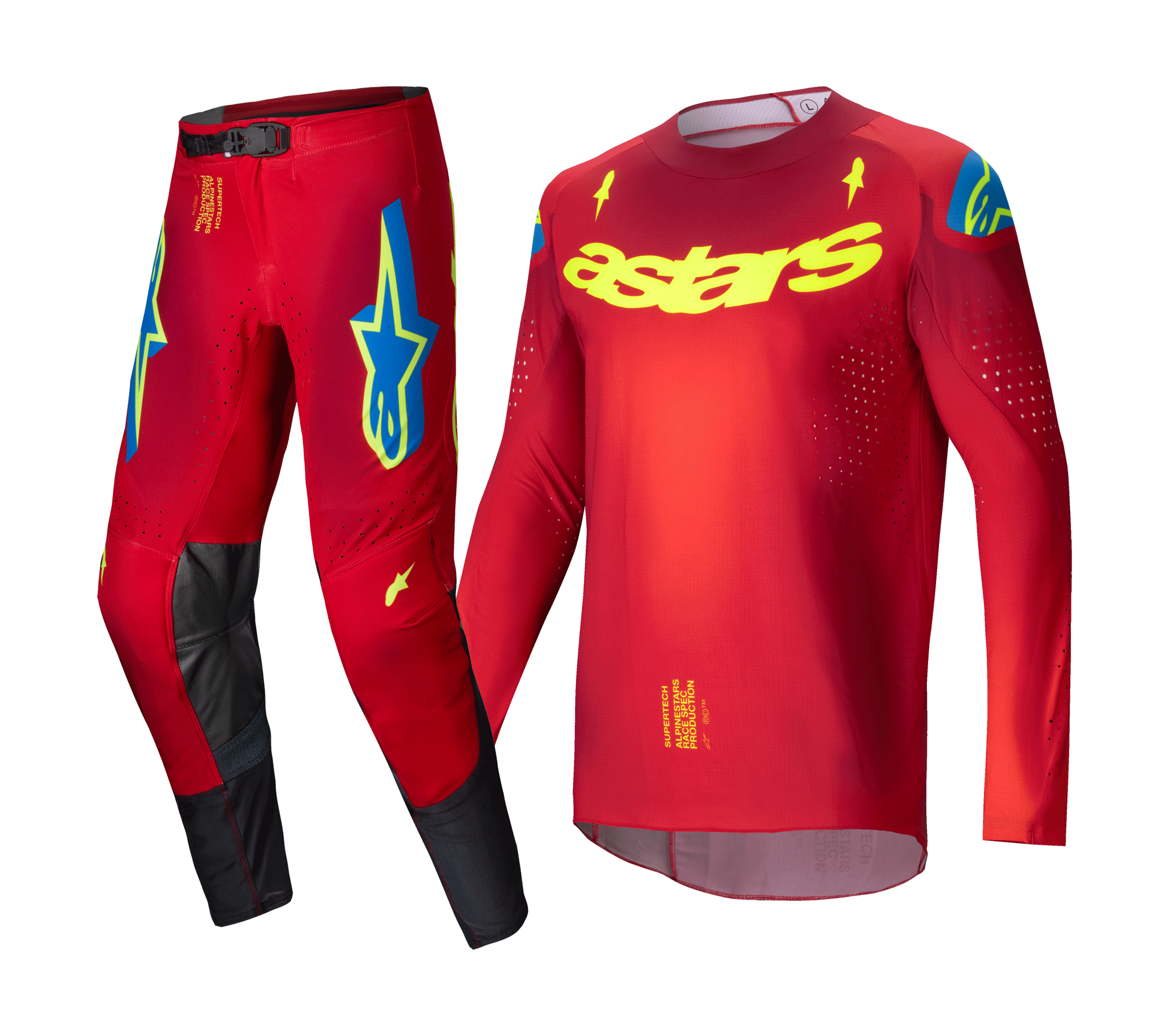 Alpinestars Motocross Gear Supertech Maker - Red / Fluo Yellow