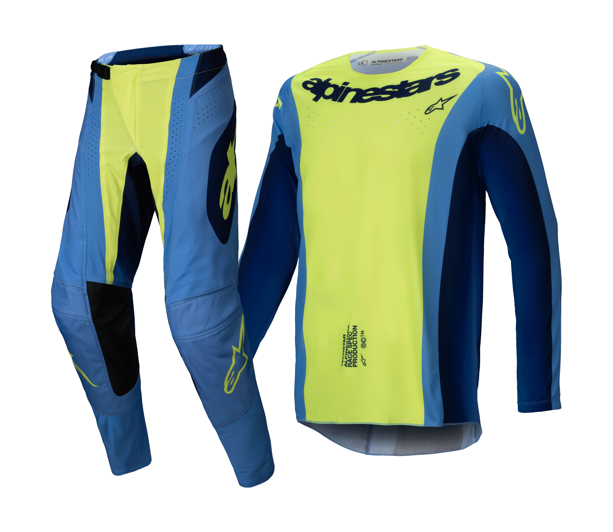 Alpinestars Motocross Gear Techstar Melt - Fluo Yellow / Blue