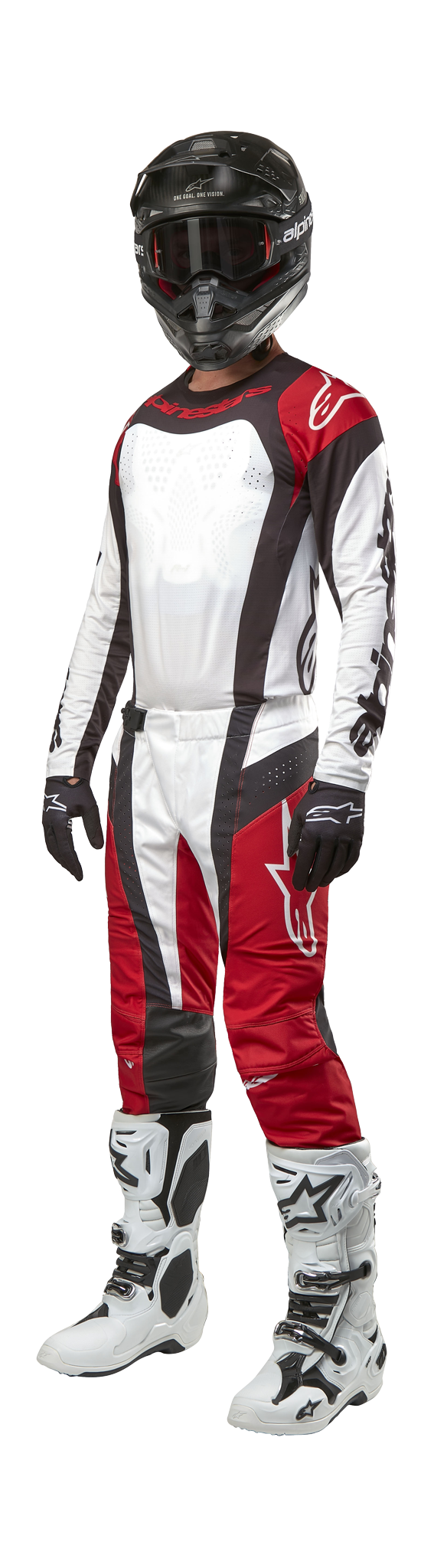 Alpinestars Motocross Gear Techstar Ocuri - Mars Red / White / Black