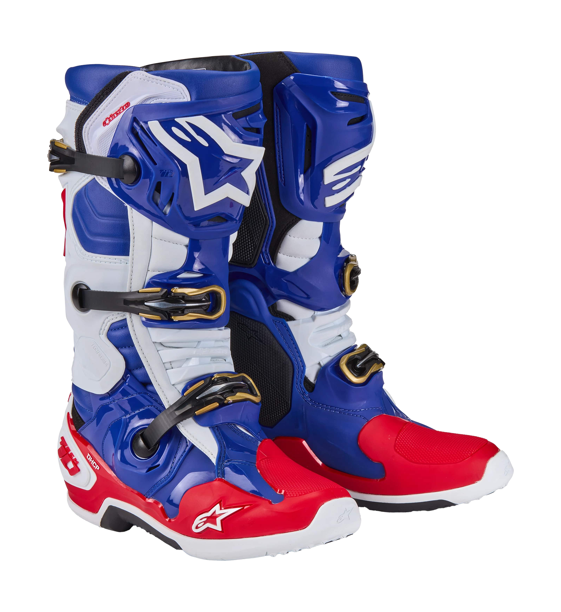 Alpinestars Motocross Boots Tech 10 LE Union - Red / Dark Blue / White
