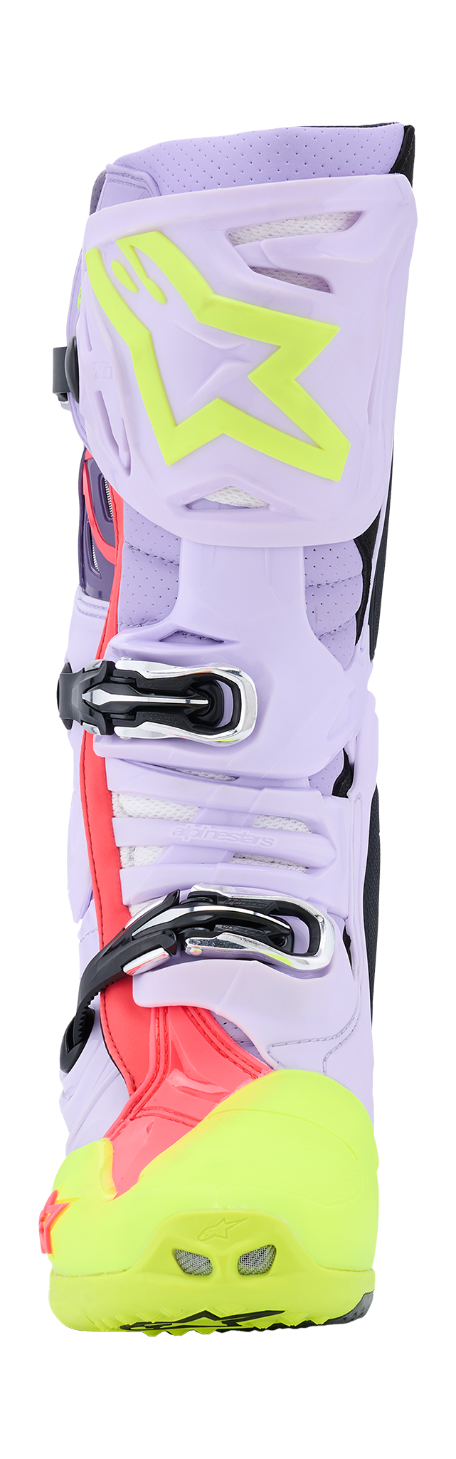 Alpinestars Motocross Boots Tech 10 Supervented - Purple/ Fluo Yellow / Diva / Pink