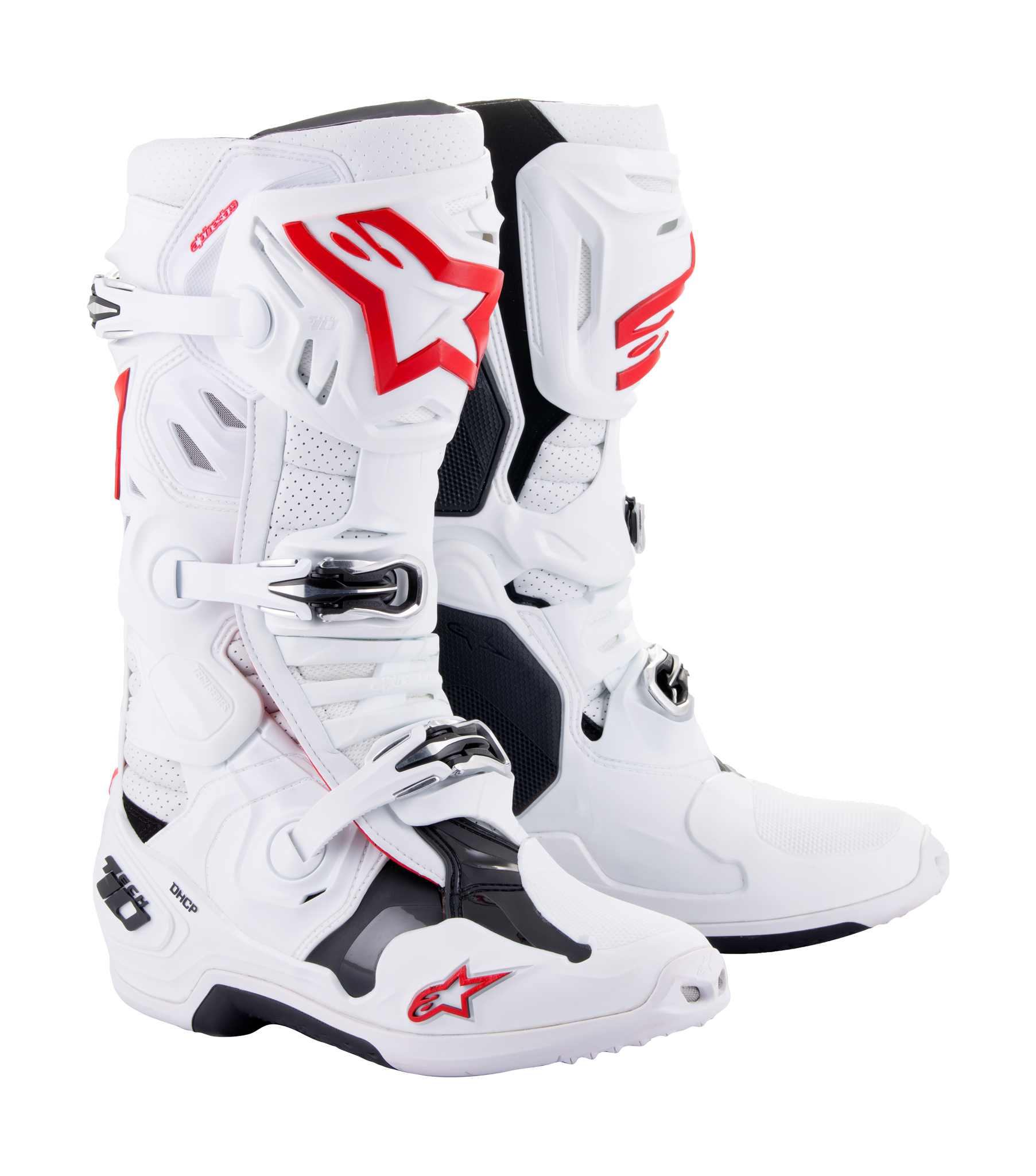 Alpinestars Motocross Boots Tech 10 Supervented - White / Red