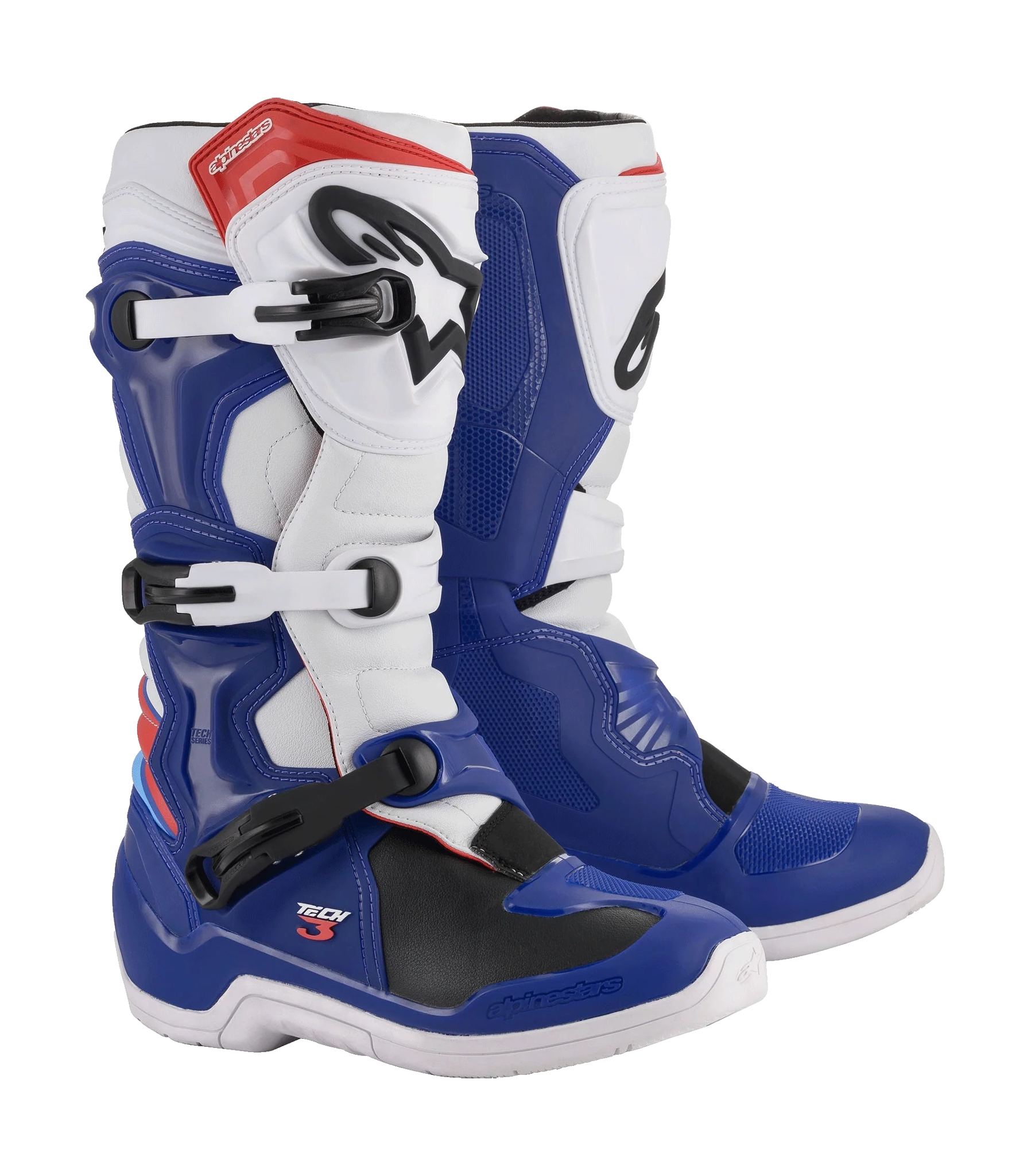 Alpinestars Motocross Boots Tech 3 - Blue / White / Red