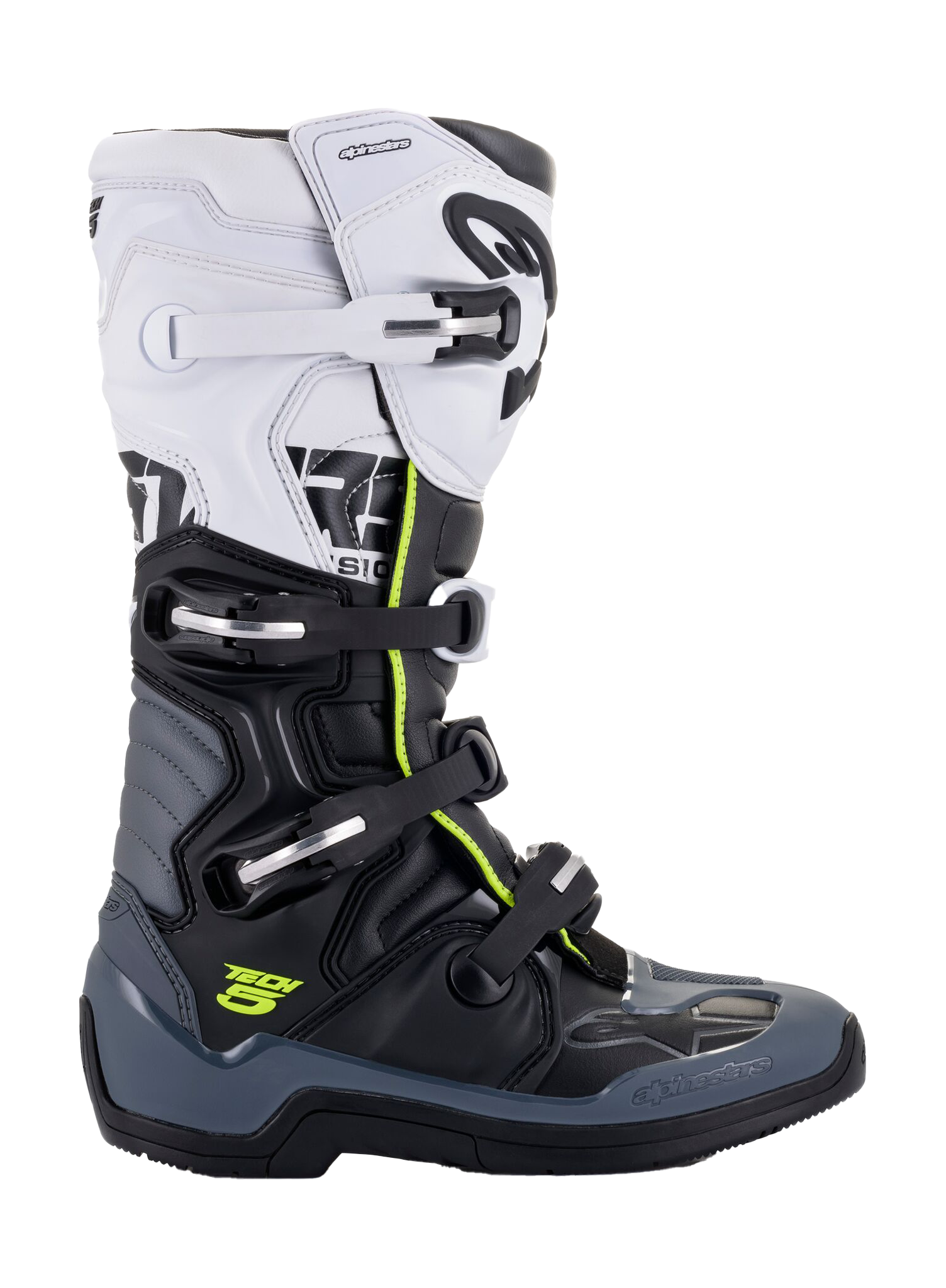 Alpinestars Motocross Boots Tech 5 - Black / Dark Grey / White