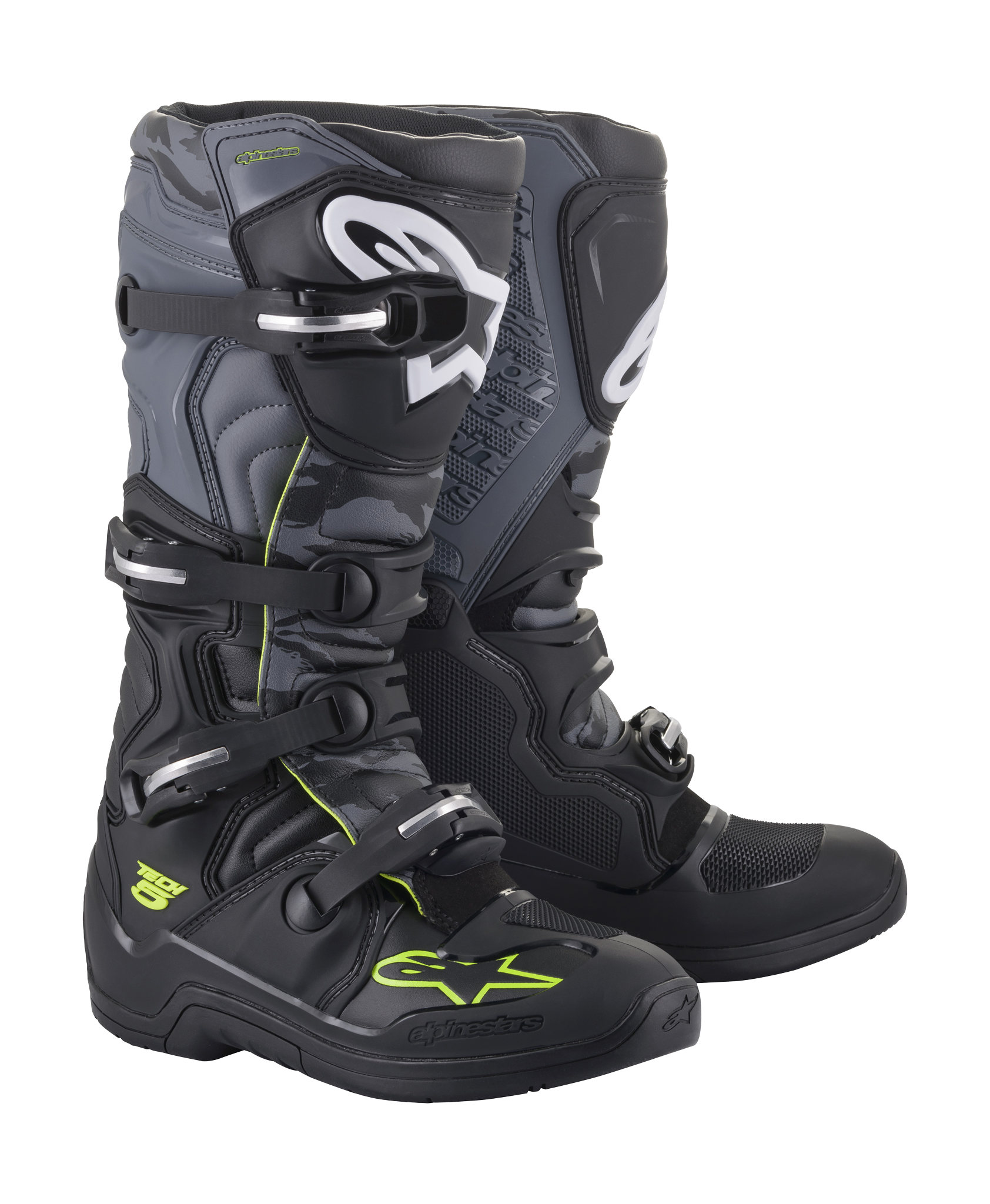 Alpinestars Motocross Boots Tech 5 - Black / Grey / Fluo Yellow