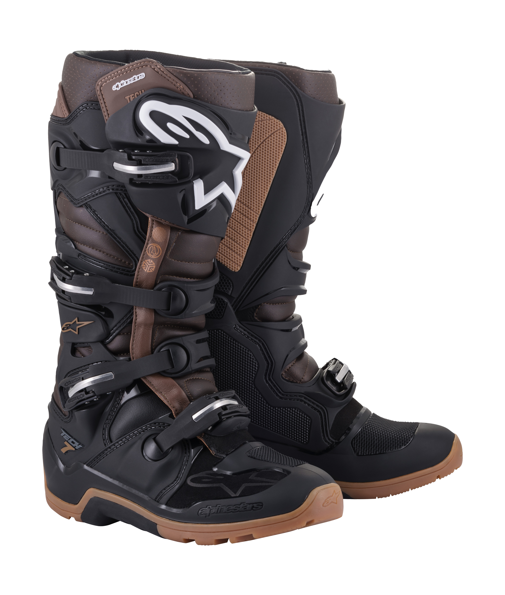 Alpinestars Motocross Boots Tech 7 Enduro - Black / Dark Brown