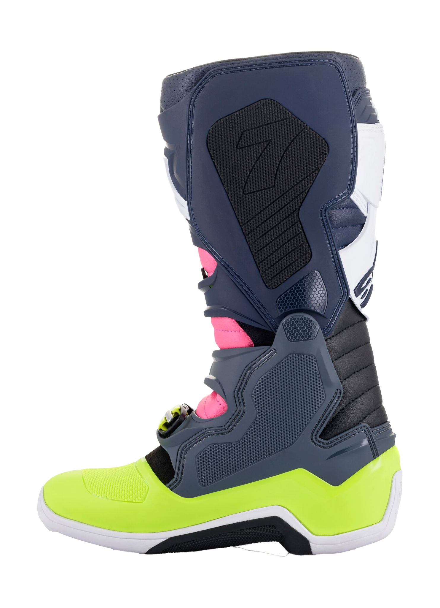 Alpinestars Motocross Boots Tech 7 v14 - Dark Grey / Dark Blue / Fluo Pink