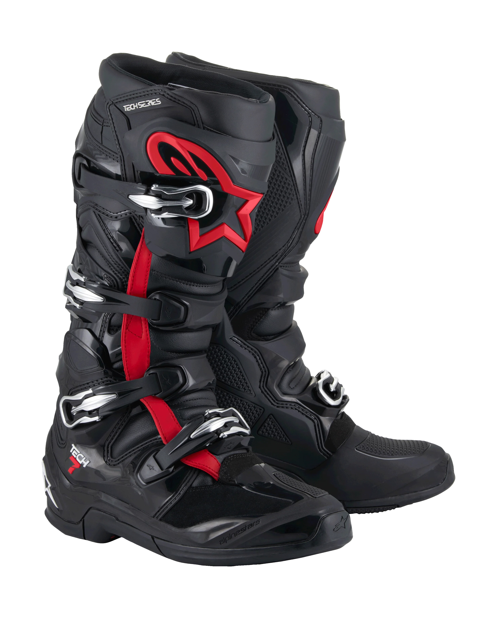 Alpinestars Motocross Boots Tech 7 - Black / Fluo Red