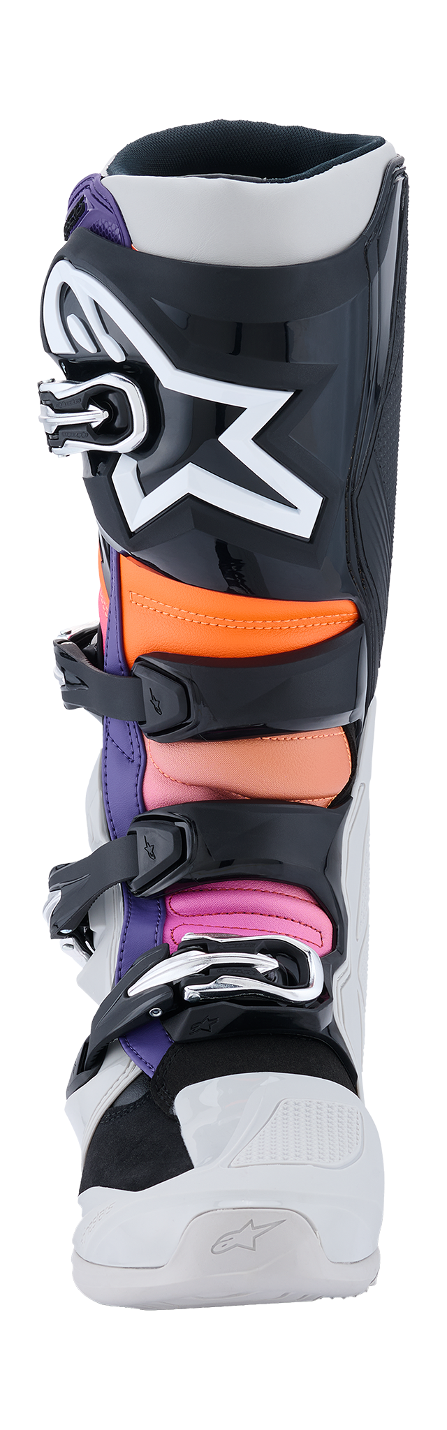 Alpinestars Motocross Boots Tech 7 - Black / Light Grey / Fluo Orange / Magenta
